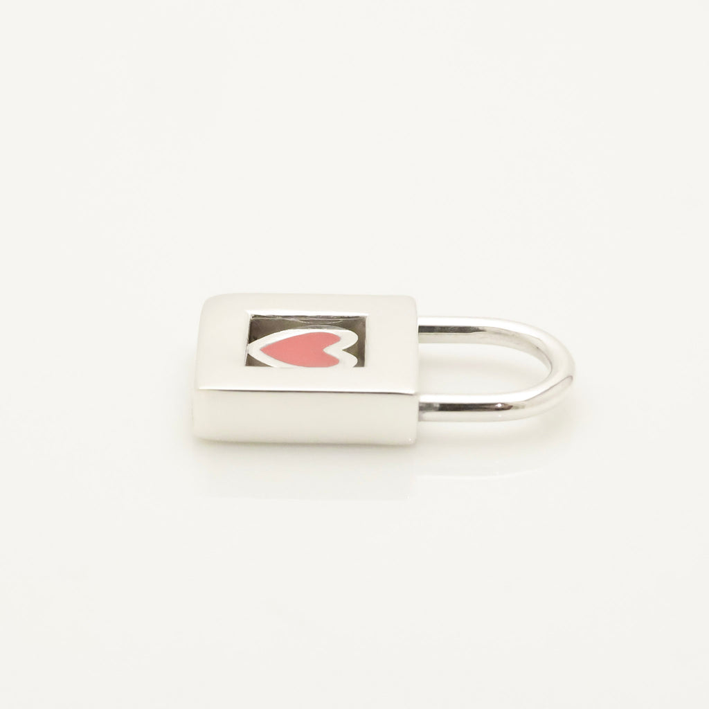 TIFFANY&Co. カデナ ロック レッド エナメル ハート ネックレス AG925
