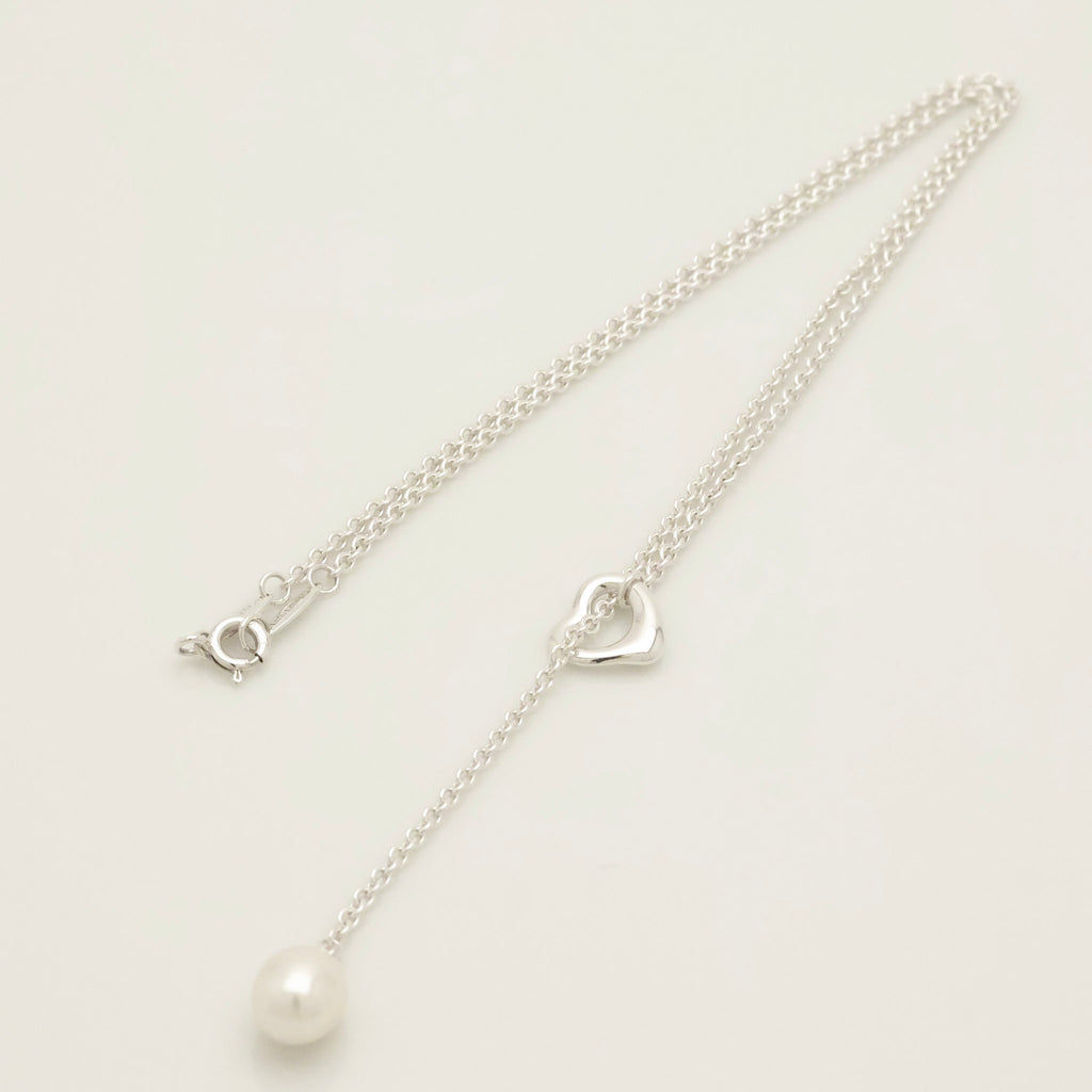 TIFFANY&Co. エルサ ペレッティ オープンハート ラリアット フレッシュウォーター パール ネックレス AG925