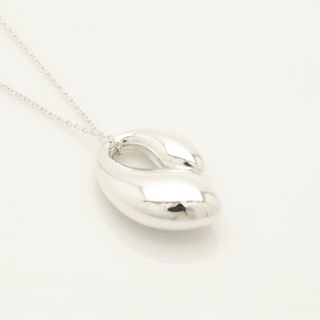 Tiffany & Co. Elsa Peretti Sterling Silver Double Teardrop Pendant Necklace Sterling Silver 925