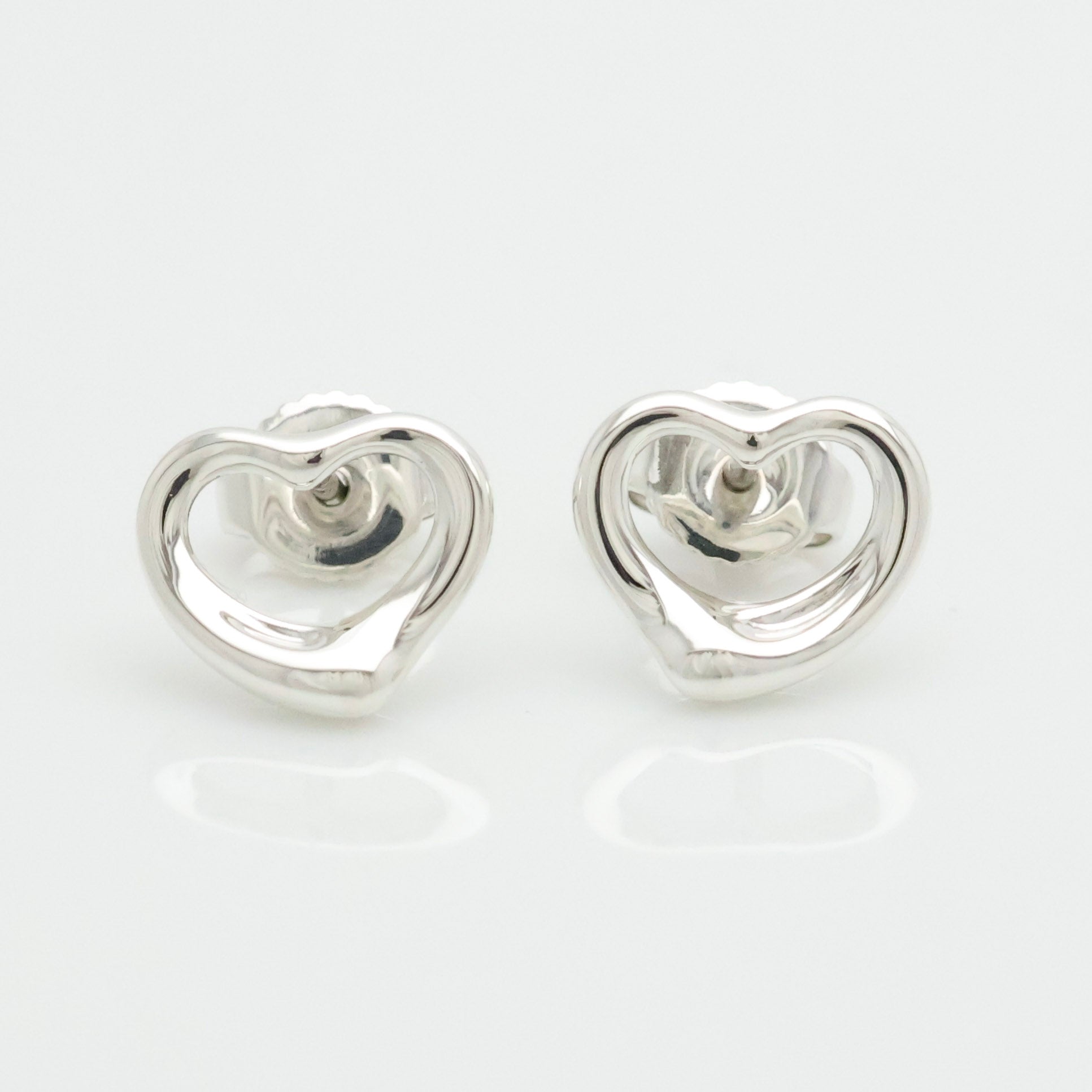 TIFFANY&Co.  オープンハート エルサペレッティ スタッド ピアス AG925