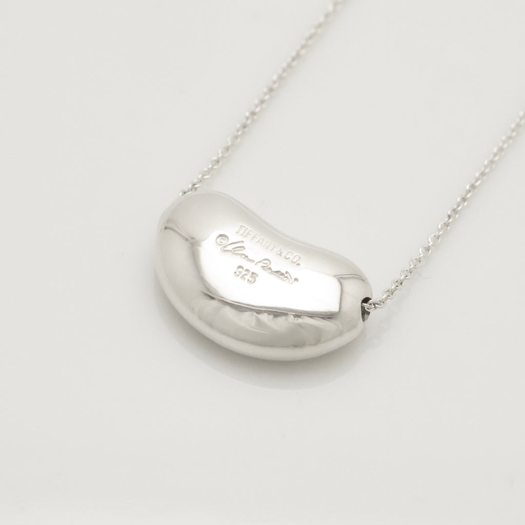 Tiffany & Co. Peretti Large  Bean Necklace  Sterling Silver 925 