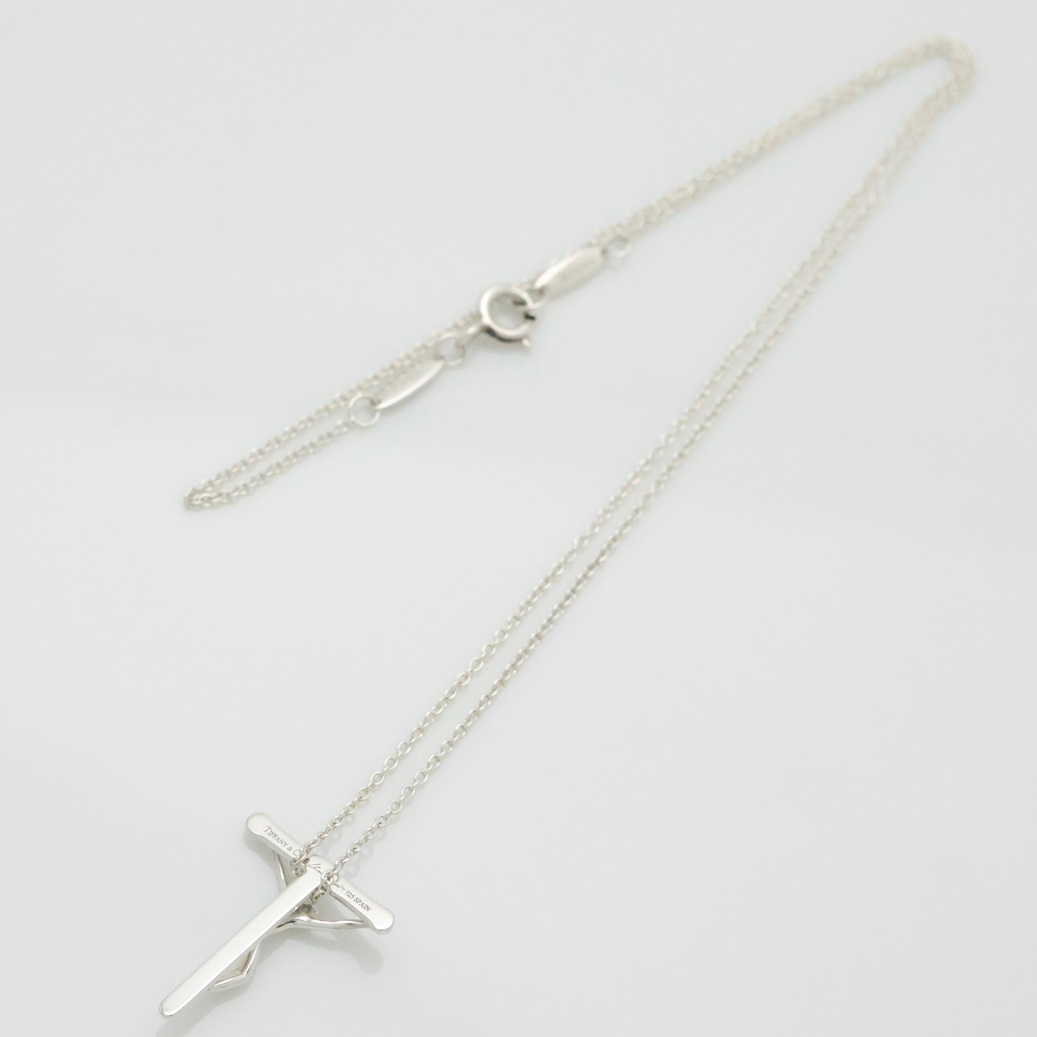 Tiffany & Co. Crucifix Cross Necklace Pendant Sterling Silver 925