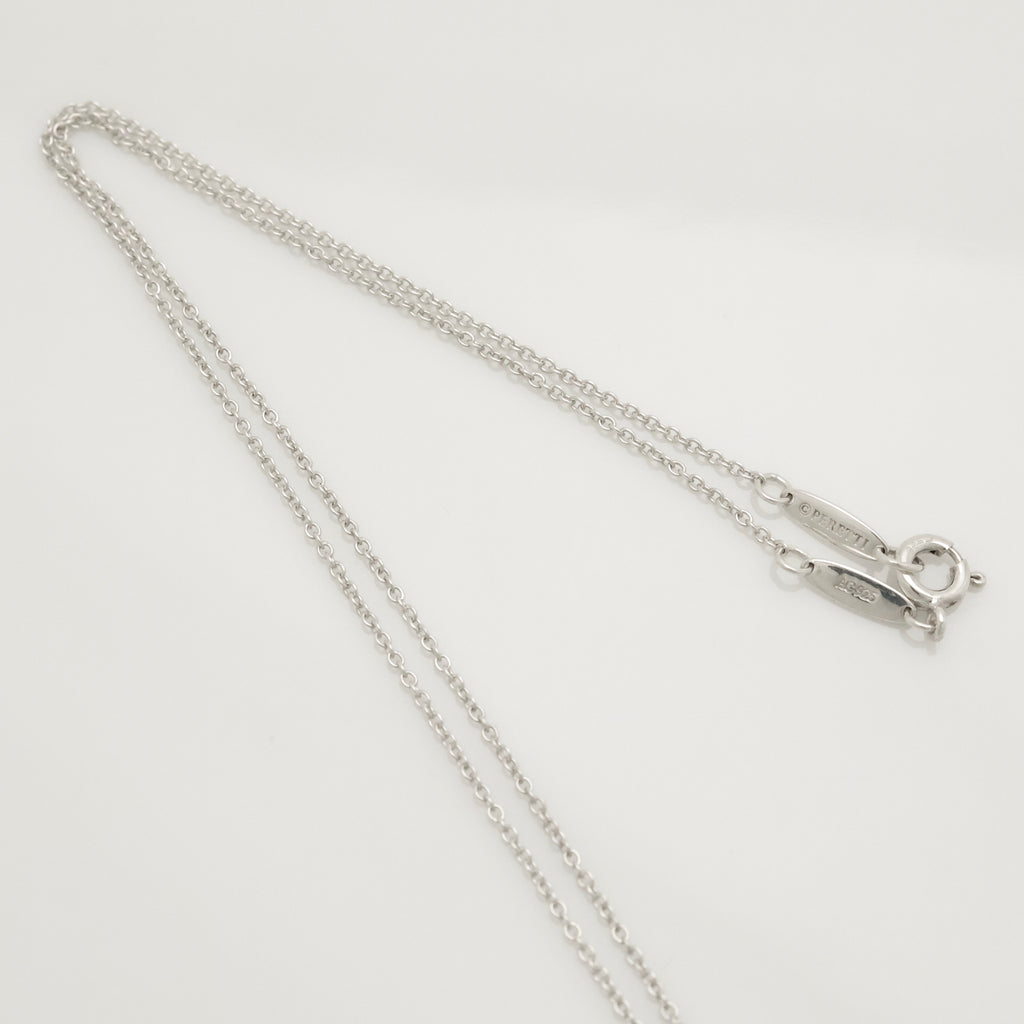 Tiffany & Co. Open Heart Pendant Necklace Sterling Silver 925