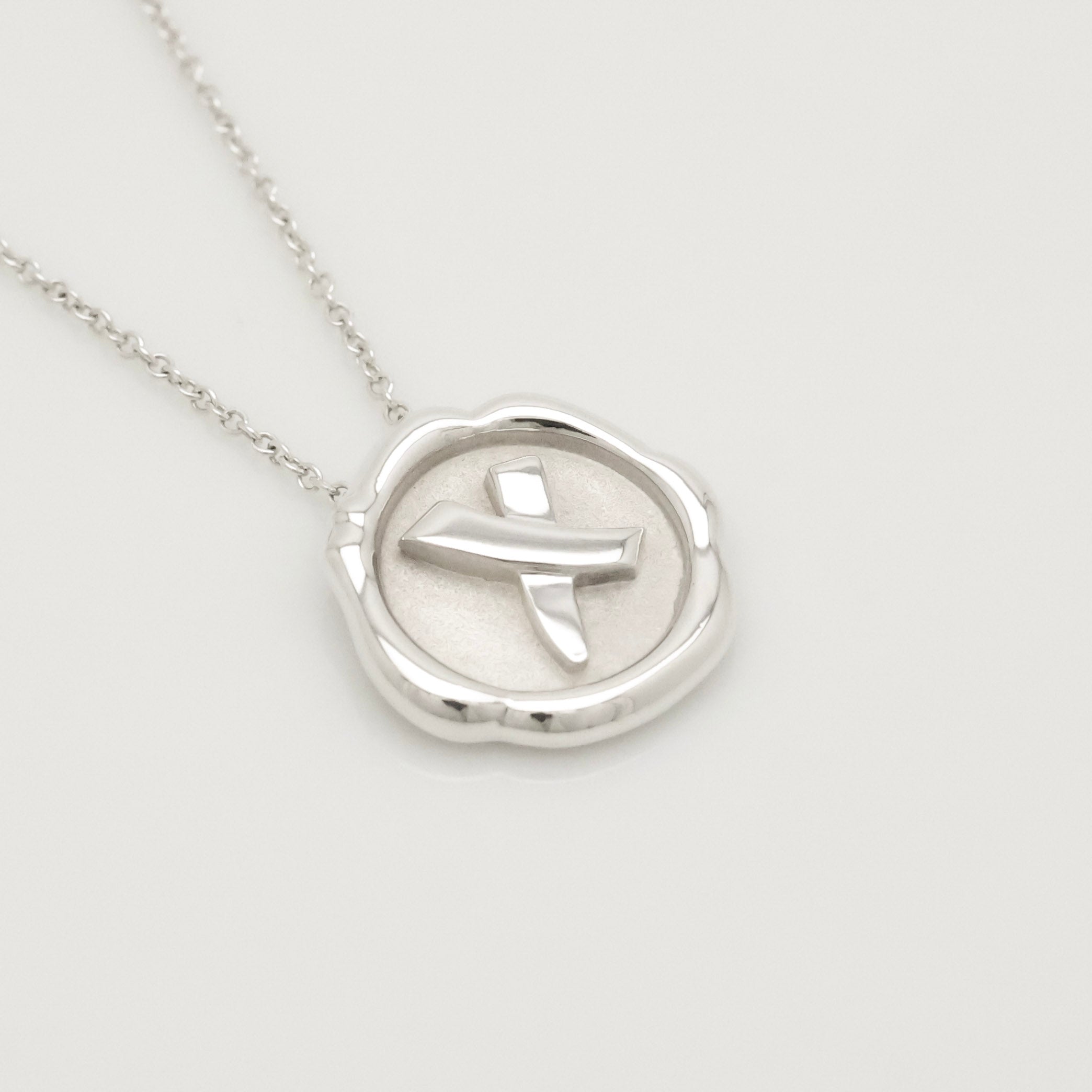 Tiffany & Co. Picasso Kiss X Sealing Stamp Necklace Sterling Silver 925