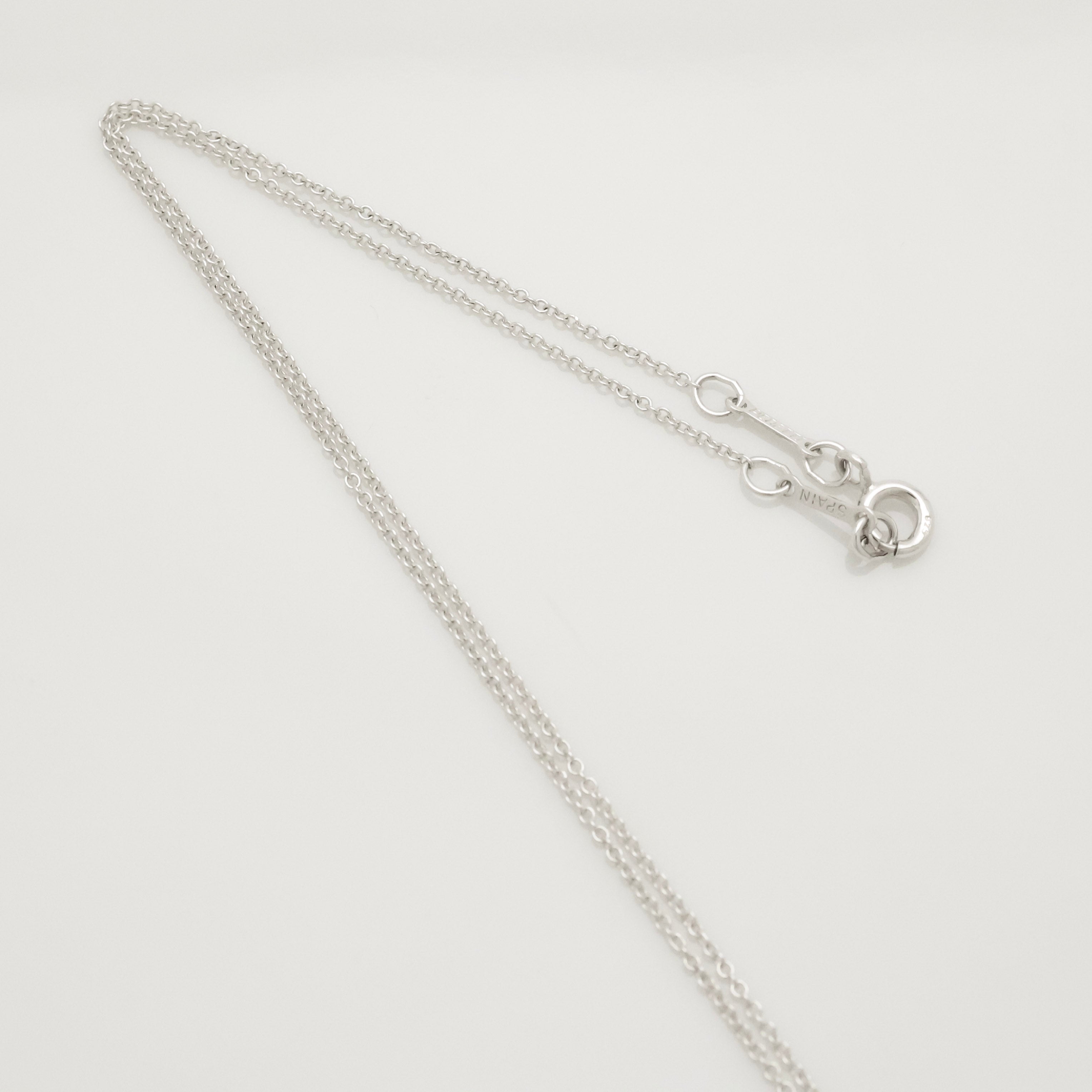 Tiffany & Co. Open Heart Pendant Necklace Sterling Silver 925