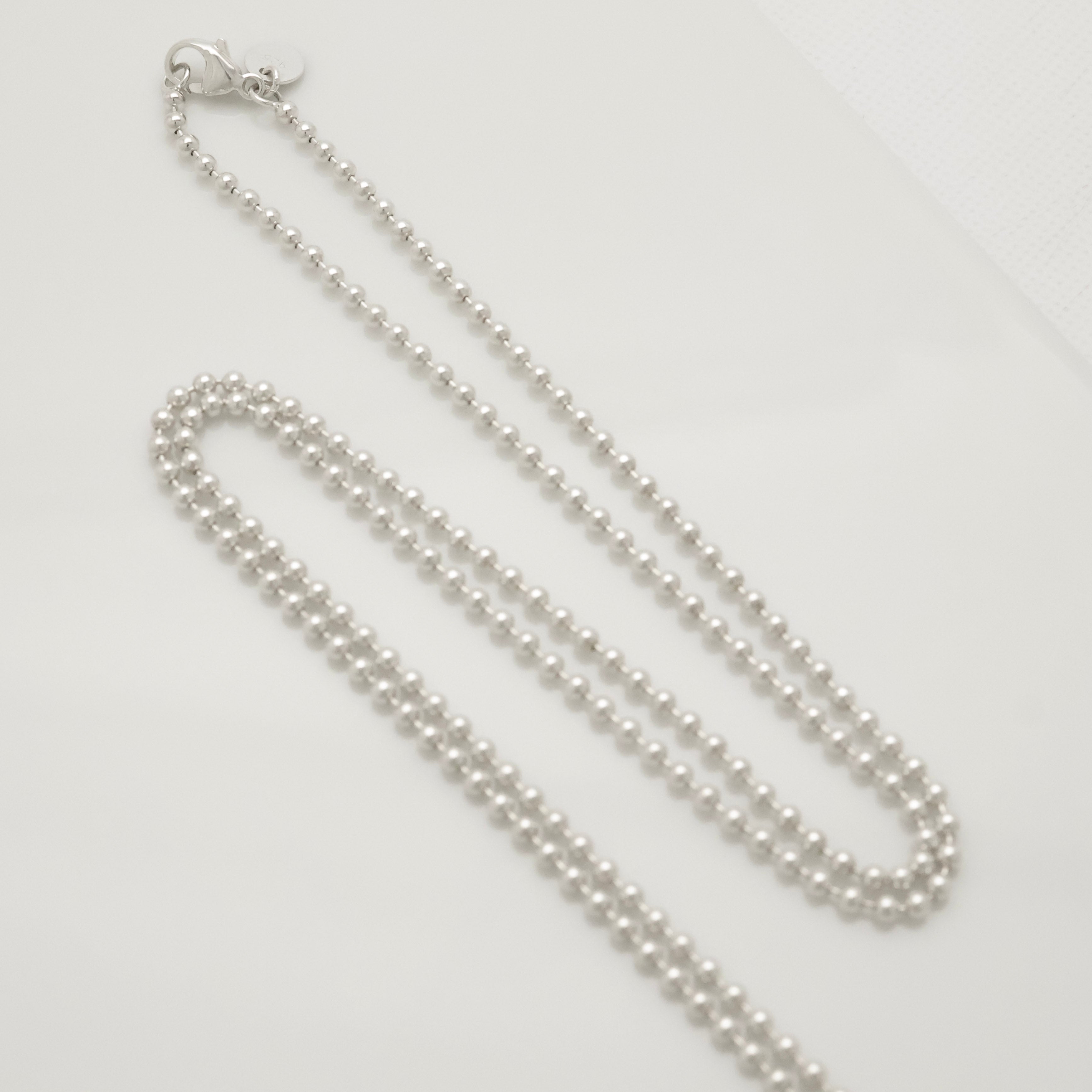 TIFFANY&Co. リターントゥ ティファニー ハート タグ ボール チェーン ネックレス AG925