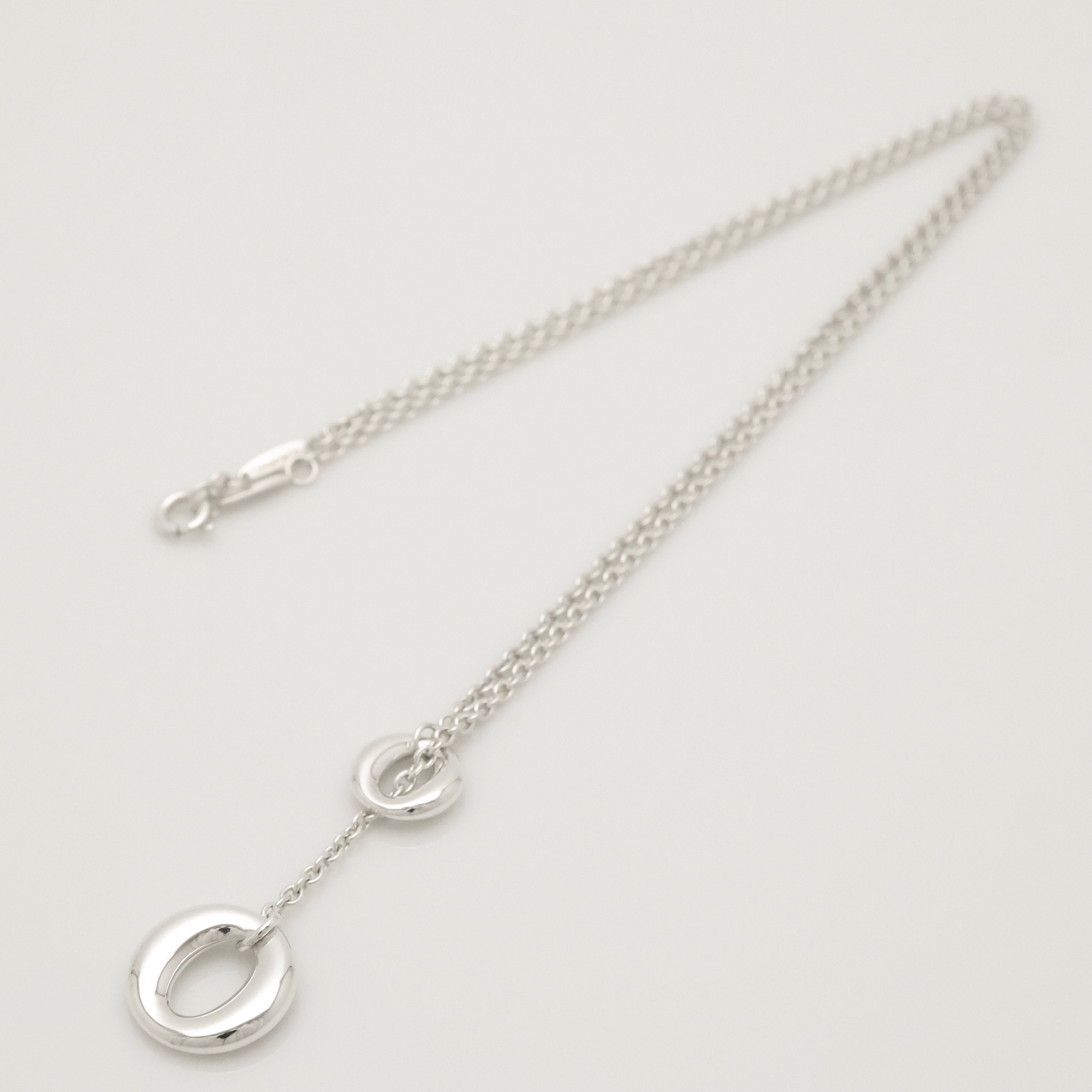 Tiffany & Co. Elsa Peretti Sevillana Lariat Necklace Sterling Silver 925