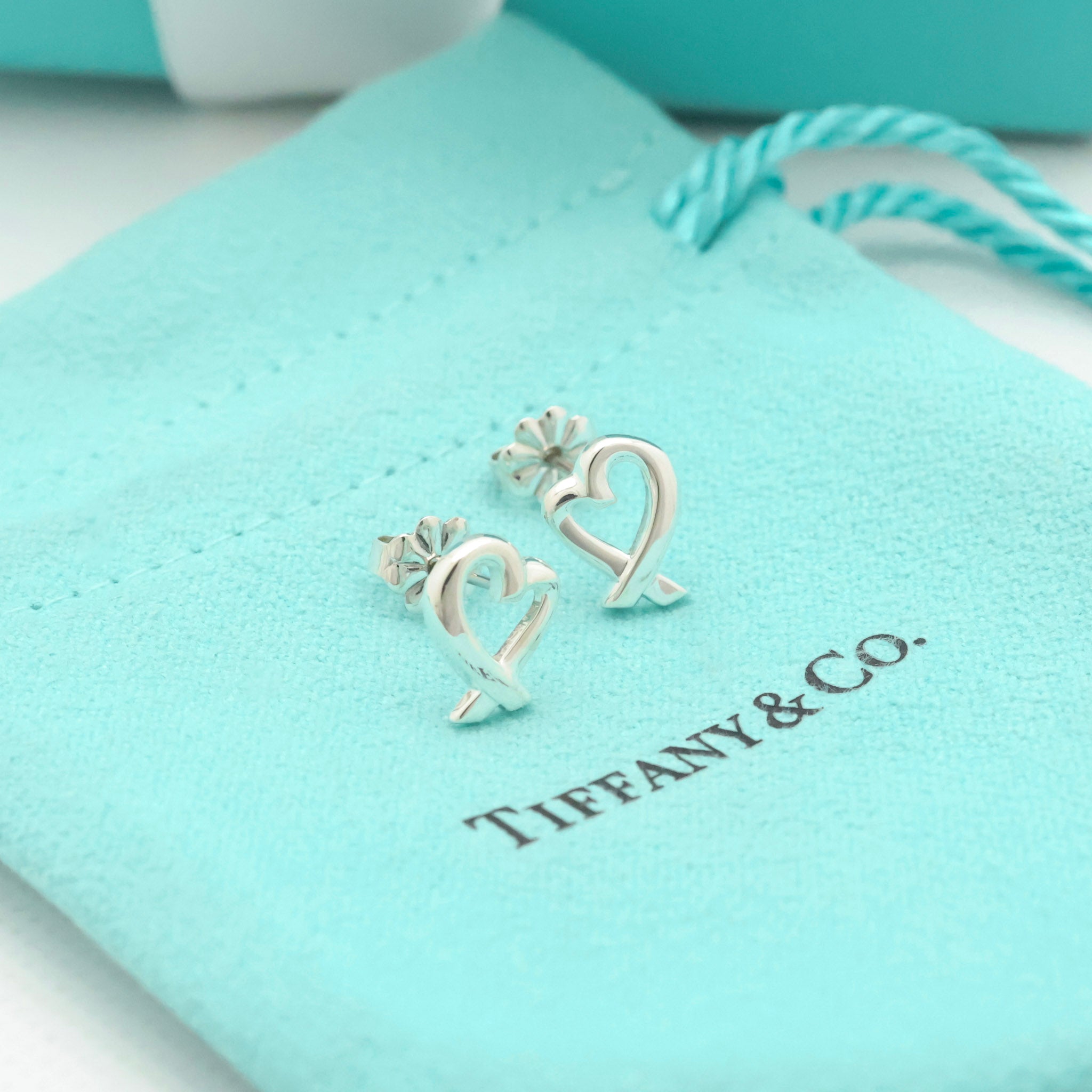 TIFFANY&Co. ラビングハート パロマピカソ スタッド ピアス AG925