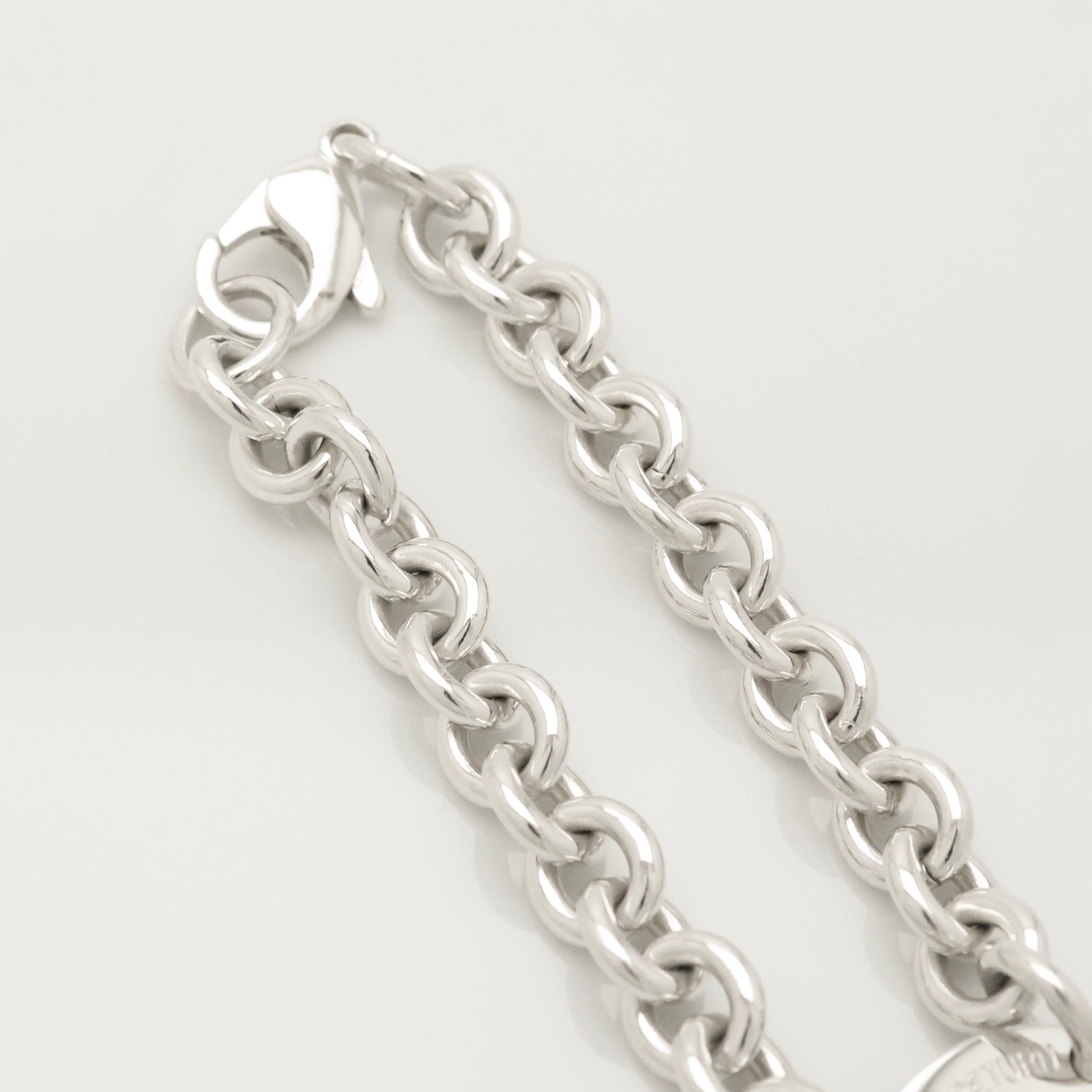 TIFFANY&Co. リターントゥ ティファニー オーバル タグ チャーム チェーン ブレスレット AG925