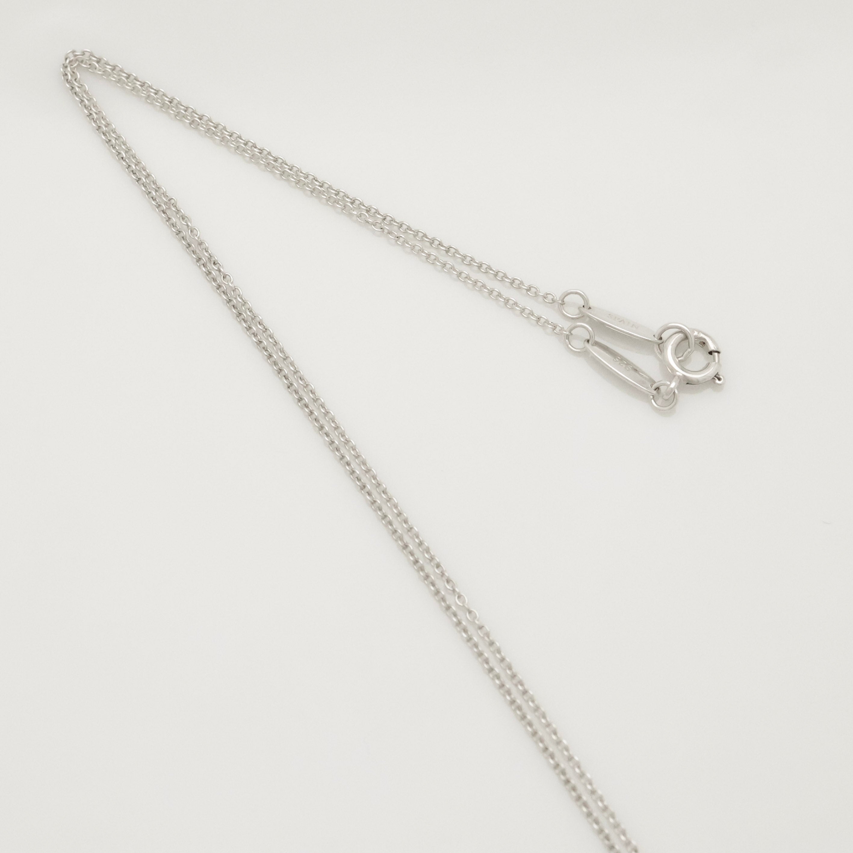 Tiffany & Co. Initial Letter "E" Necklace Pendant Sterling Silver 925