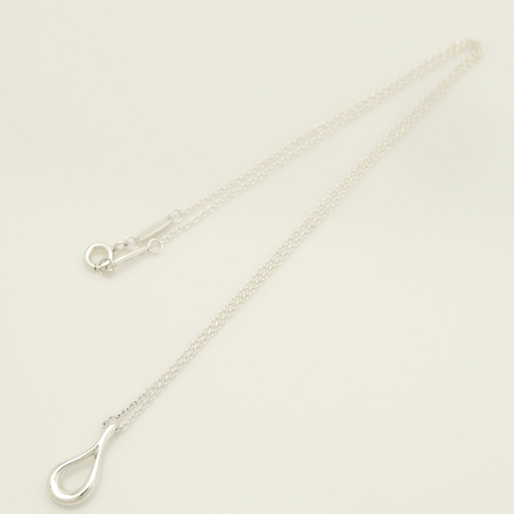  Tiffany & Co. Open Teardrop Necklace Pendant Sterling Silver 925 