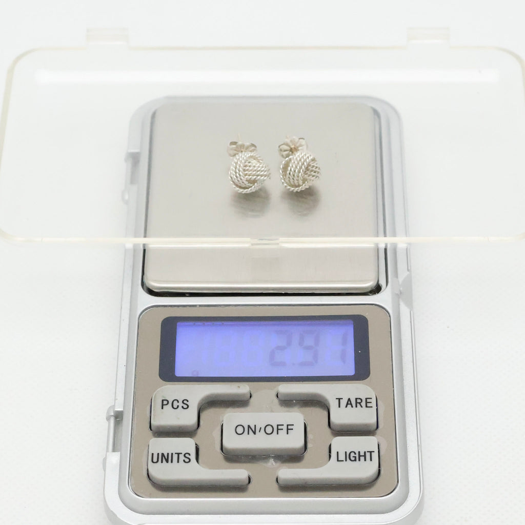 Tiffany & Co. Somerset Twist Knot Mesh Stud Earring Sterling Silver 925