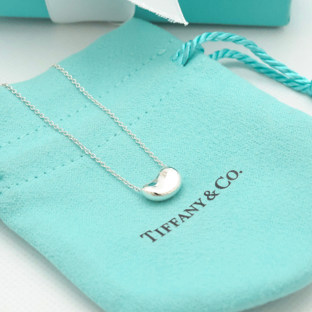  Tiffany & Co. Peretti Mini  Bean Necklace  Sterling Silver 925 