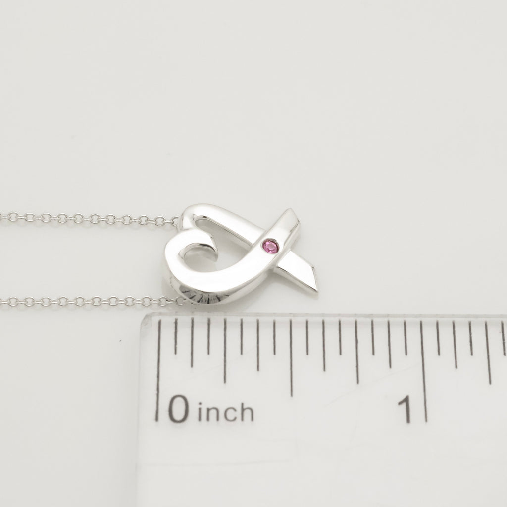 TIFFANY&Co. ラビング ハート ピンク サファイア パロマピカソ ネックレス AG925