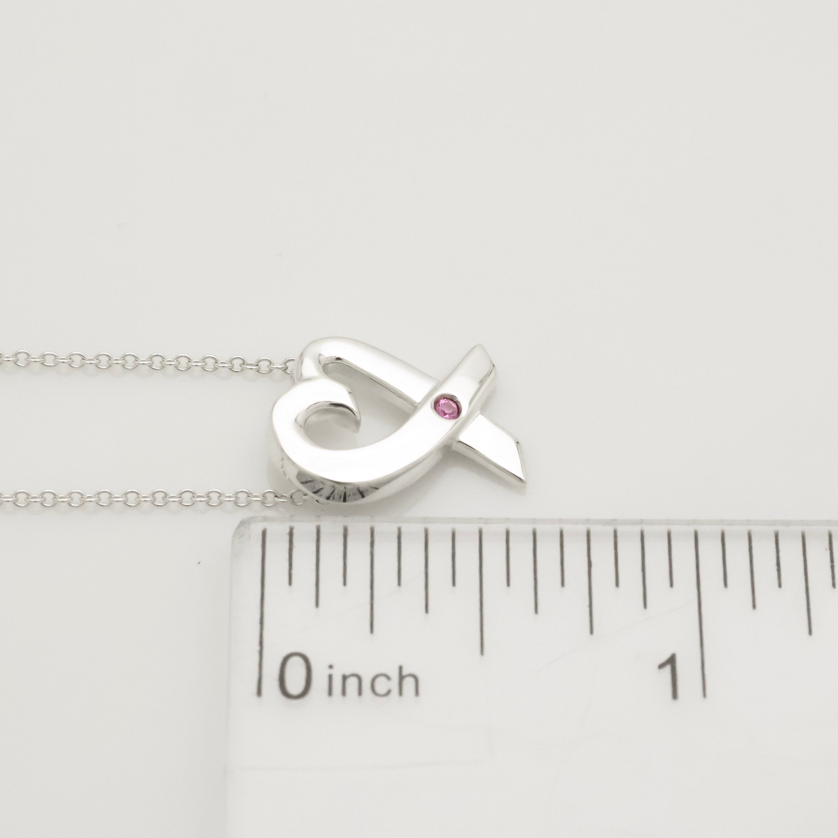 TIFFANY&Co. ラビング ハート ピンク サファイア パロマピカソ ネックレス AG925