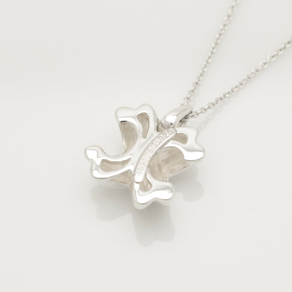 Tiffany & Co. Signature Cross Pendant Necklace Sterling Silver 925 