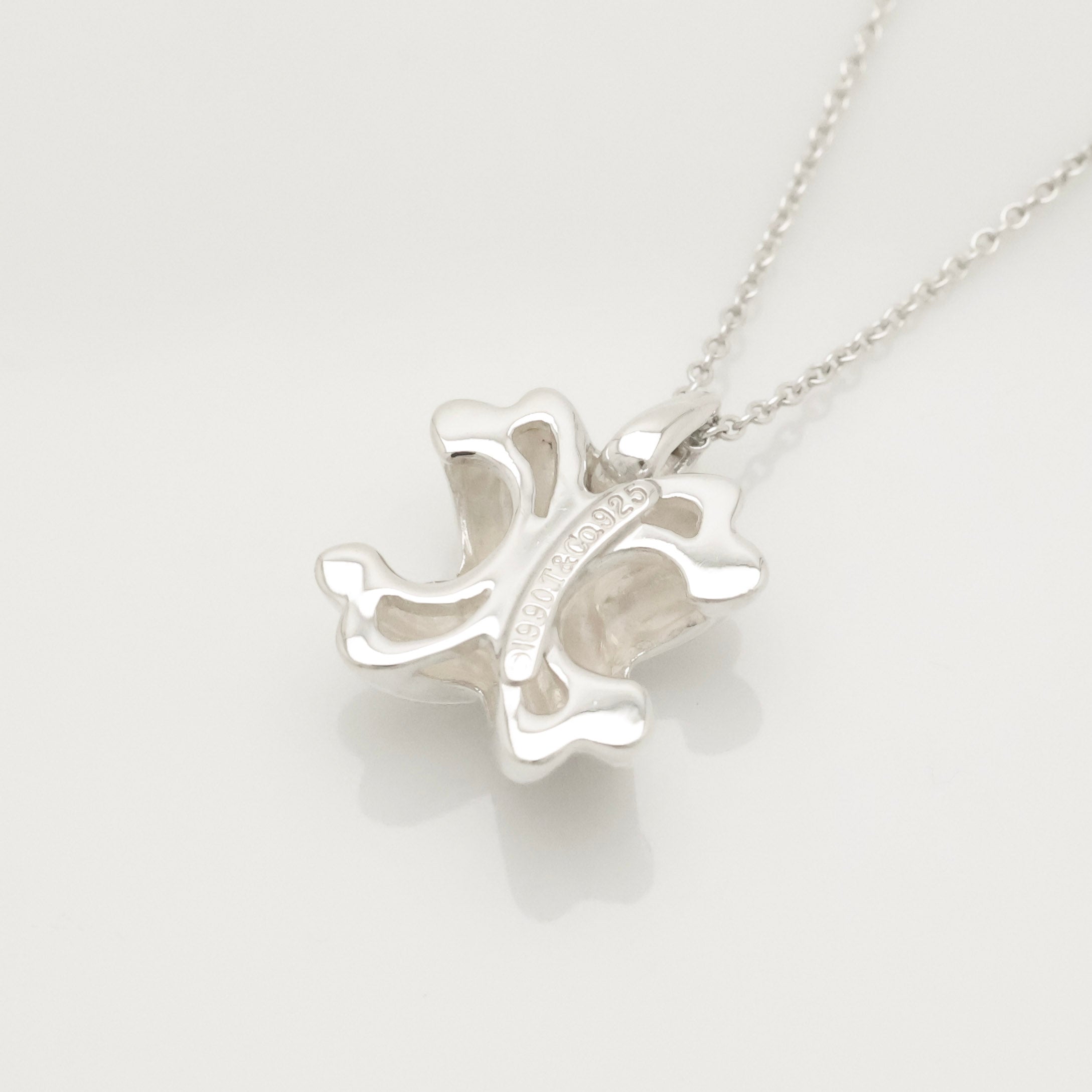 Tiffany & Co. Signature Cross Pendant Necklace Sterling Silver 925 