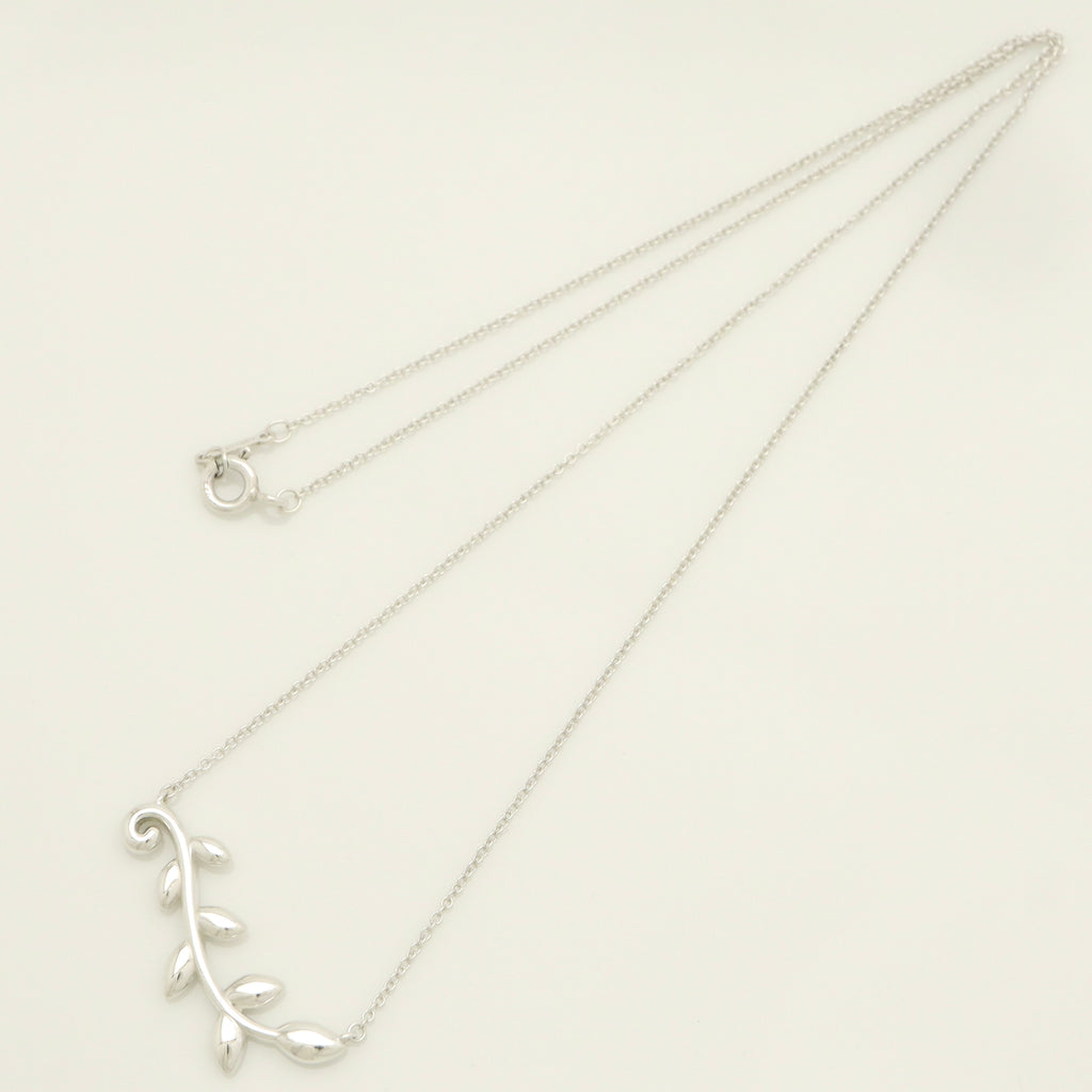 Tiffany & Co. Picasso Olive Leaf Vine Necklace Sterling Silver 925