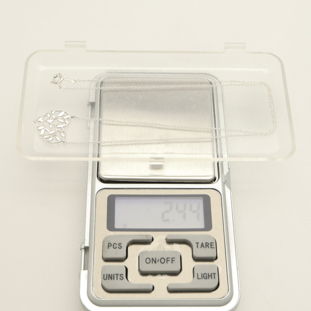 Tiffany & Co. Picasso Olive Leaf Heart Necklace Sterling Silver 925