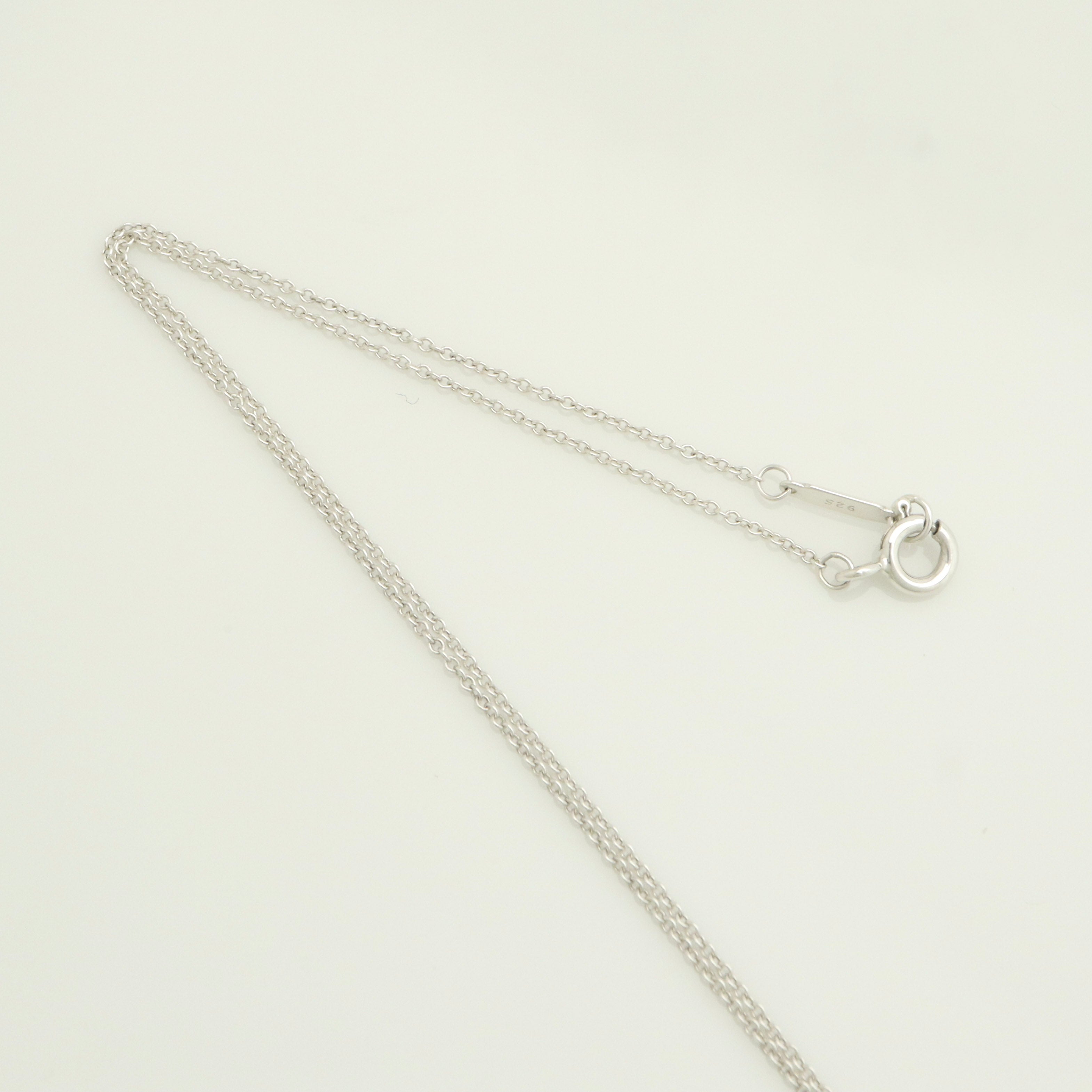 Tiffany & Co. 1837 Interlocking Circles Lariat Necklace Sterling Silver 925