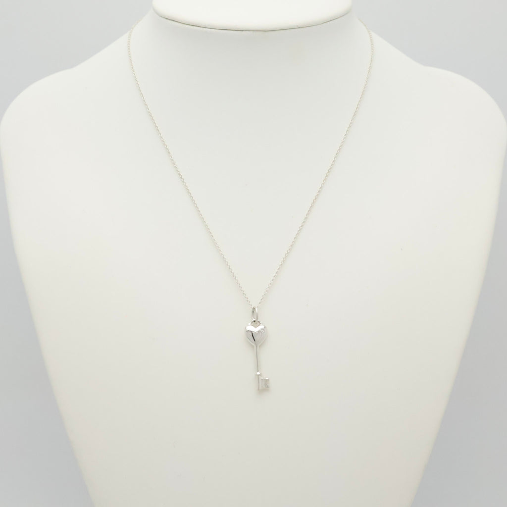 TIFFANY&Co. ハート キー 1P ダイヤモンド ネックレス AG925