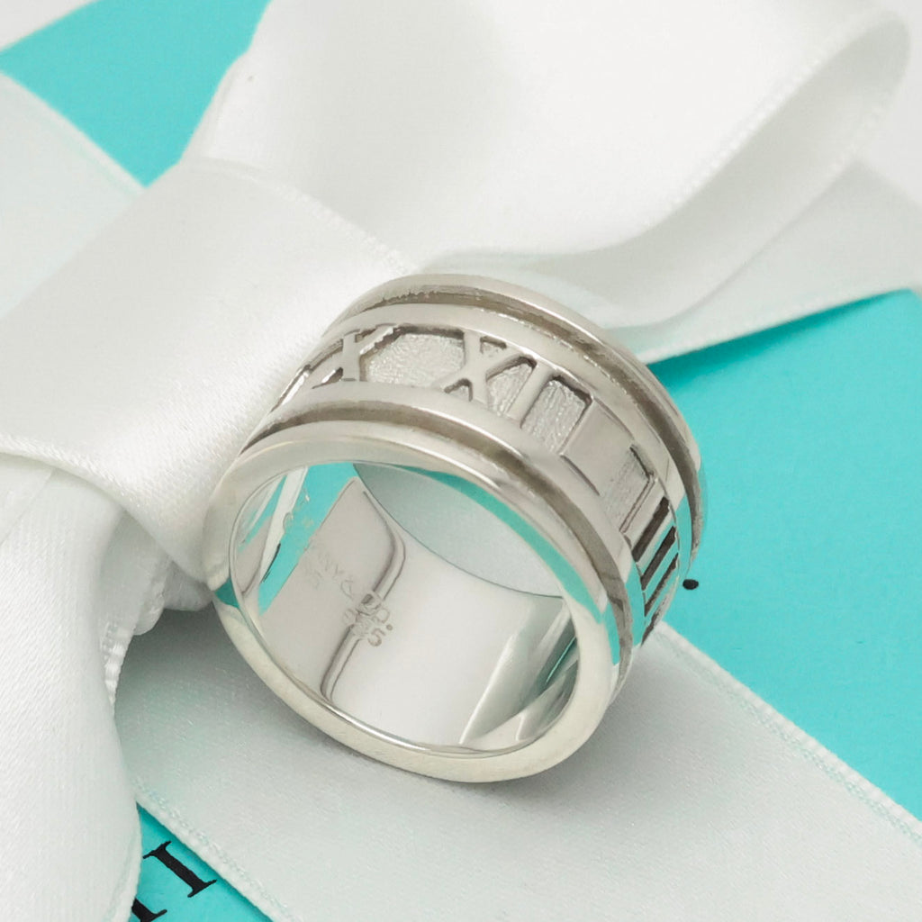 Tiffany & Co. Atlas Wide Ring Size 4.5- 5 Sterling Silver 925