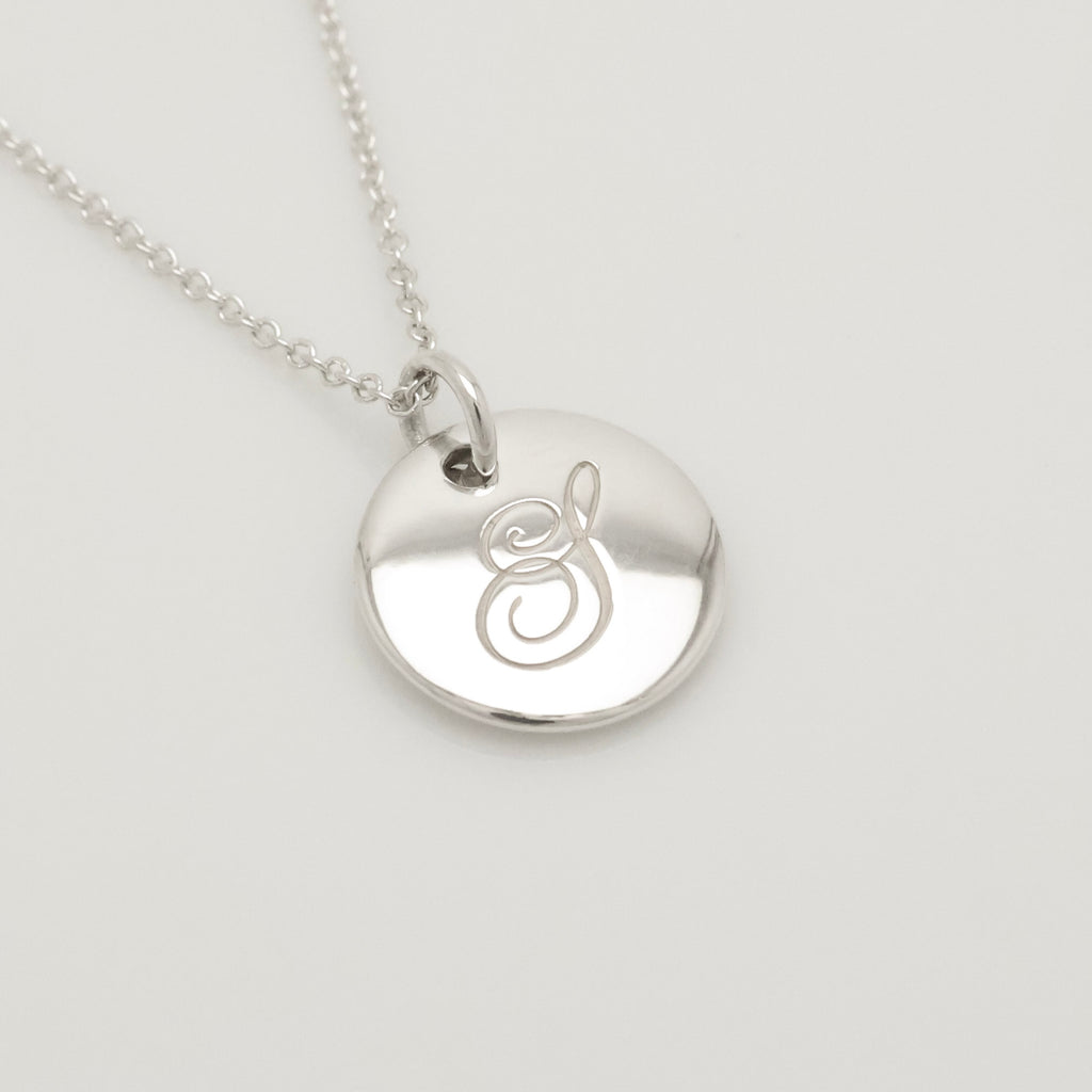  Tiffany & Co. Letter Y Notes Initial Disc Necklace Sterling Silver 925