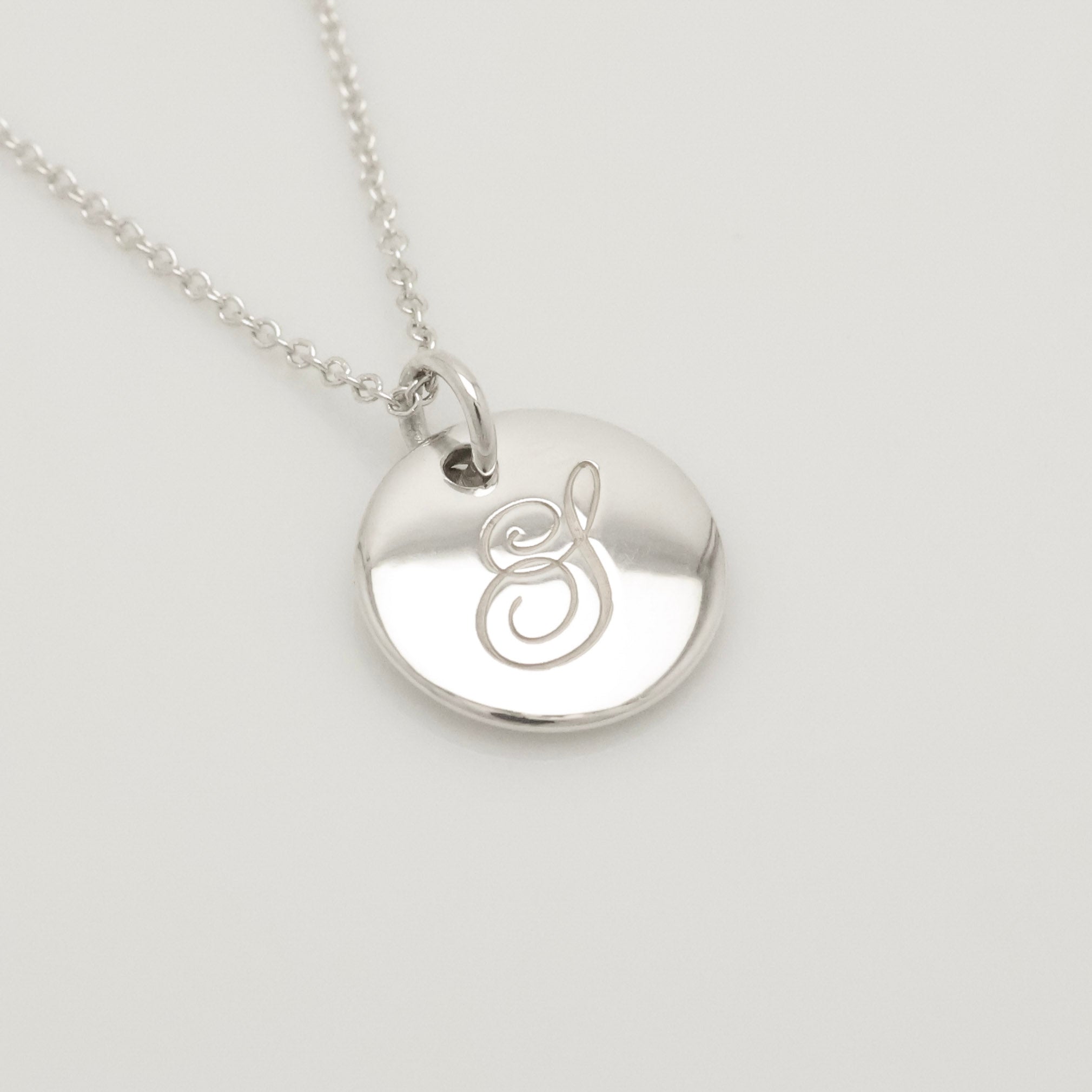  Tiffany & Co. Letter Y Notes Initial Disc Necklace Sterling Silver 925