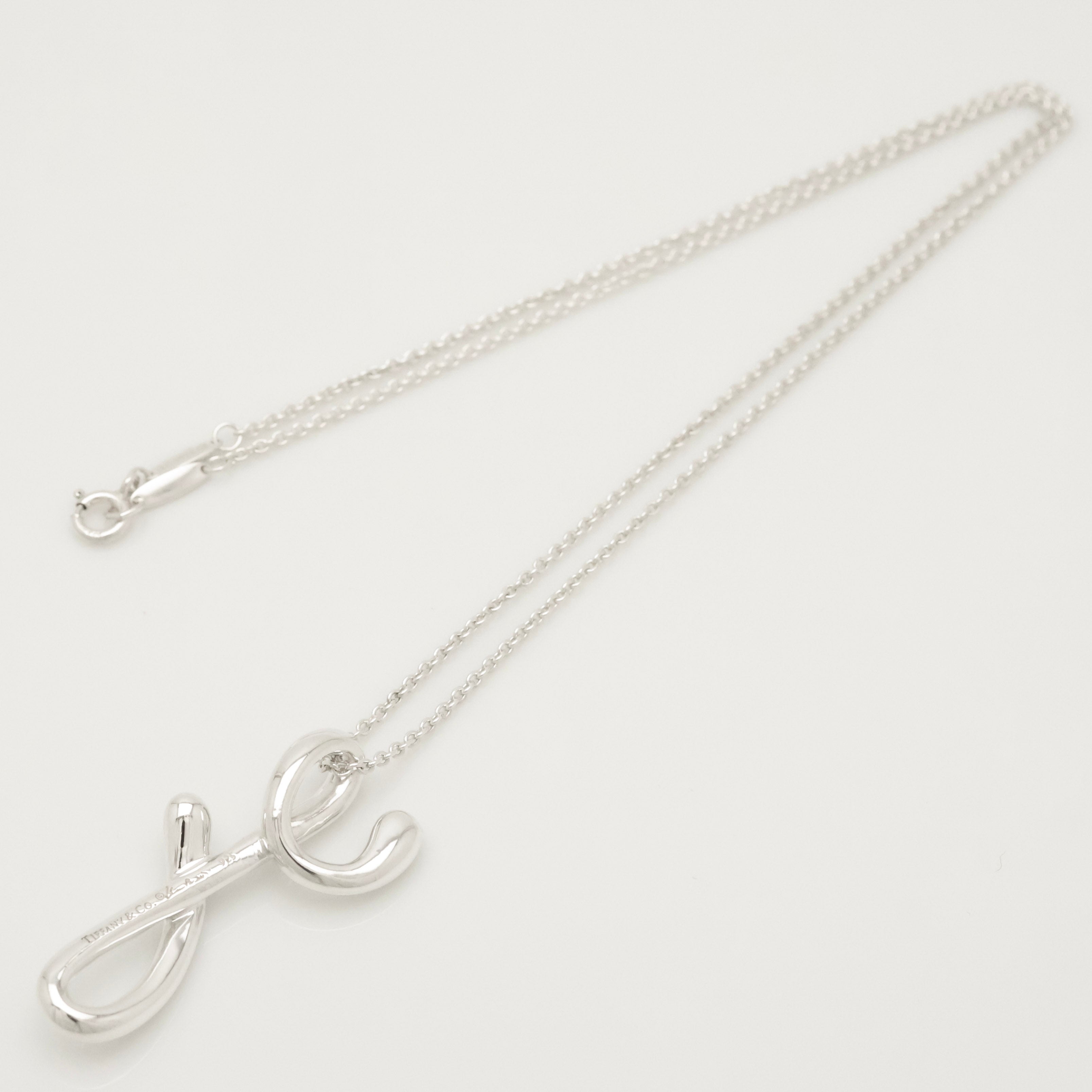 TIFFANY&Co. ラージ ノーツ レター Y イニシャル  ネックレス AG925