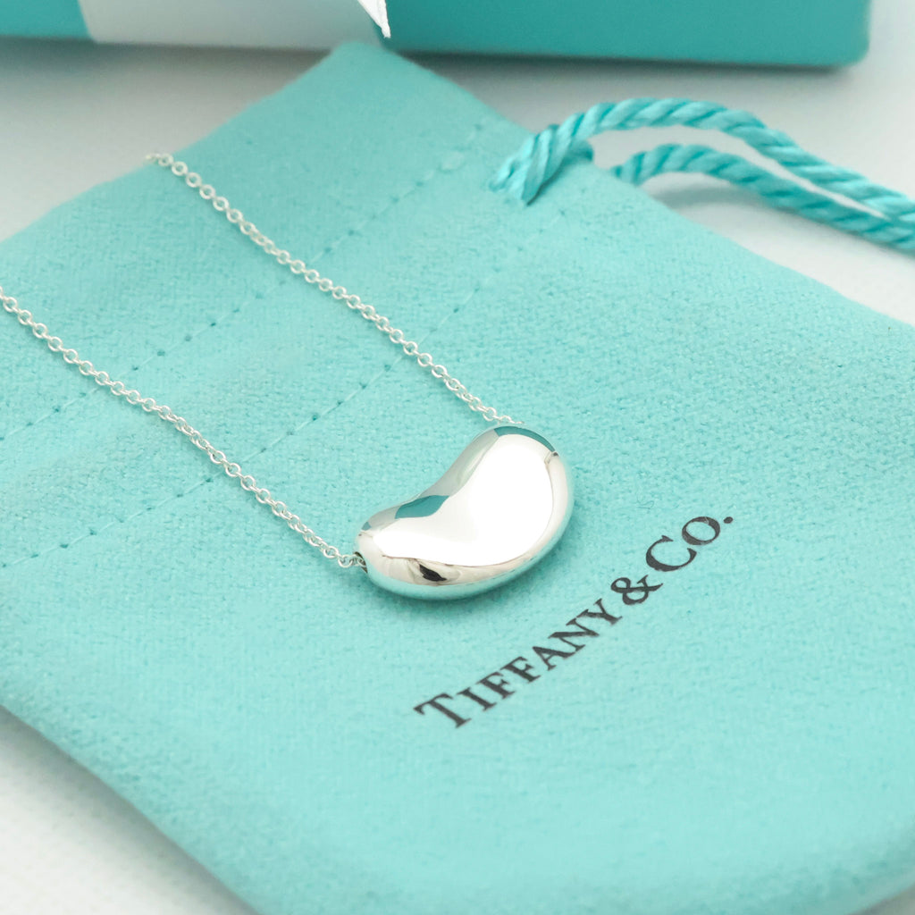  Tiffany & Co. Peretti Large  Bean Necklace  Sterling Silver 925 