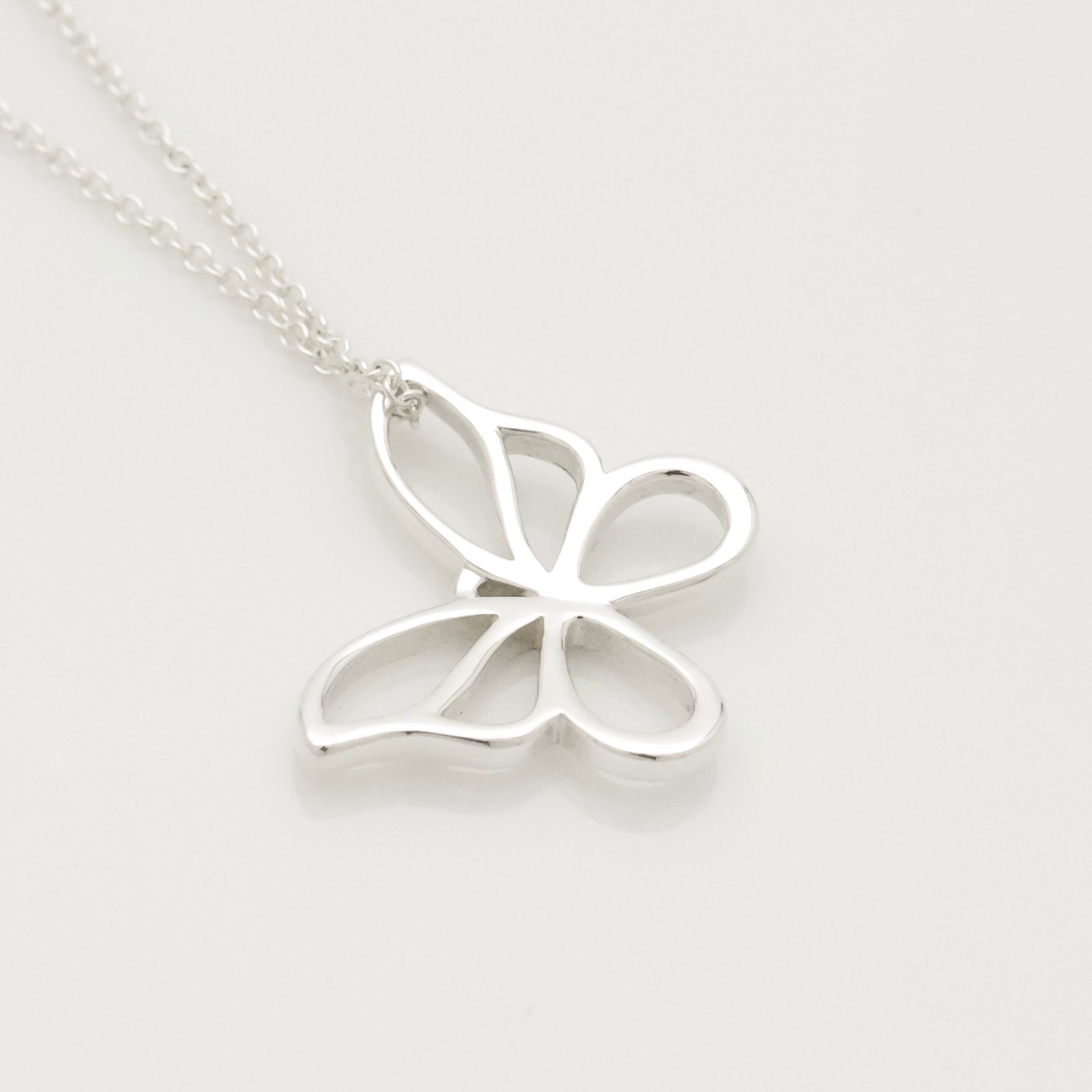 Tiffany & Co. Large Butterfly Necklace Pendant  Sterling Silver 925