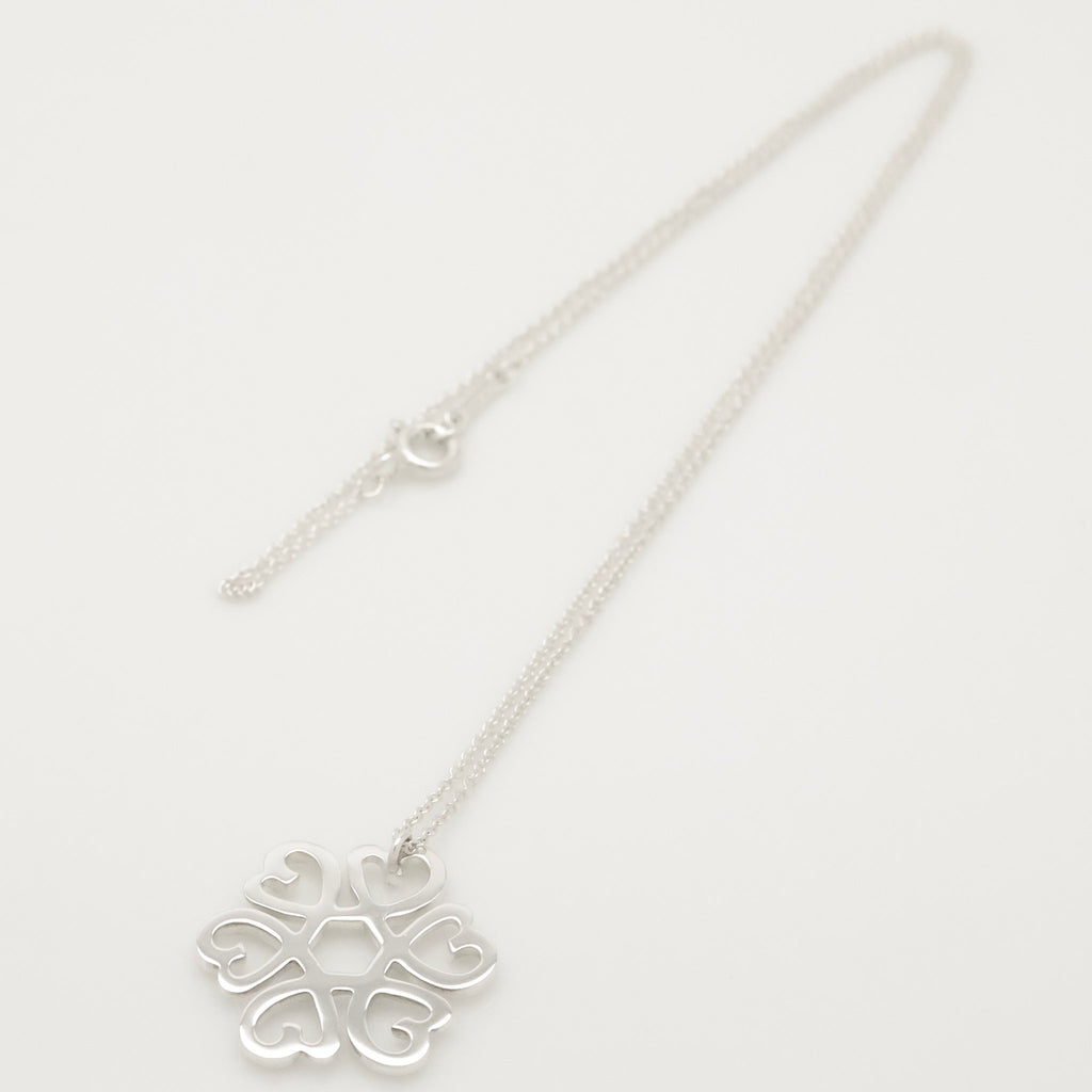 TIFFANY&Co. Clover Loving Heart Necklace Sterling Silver 925