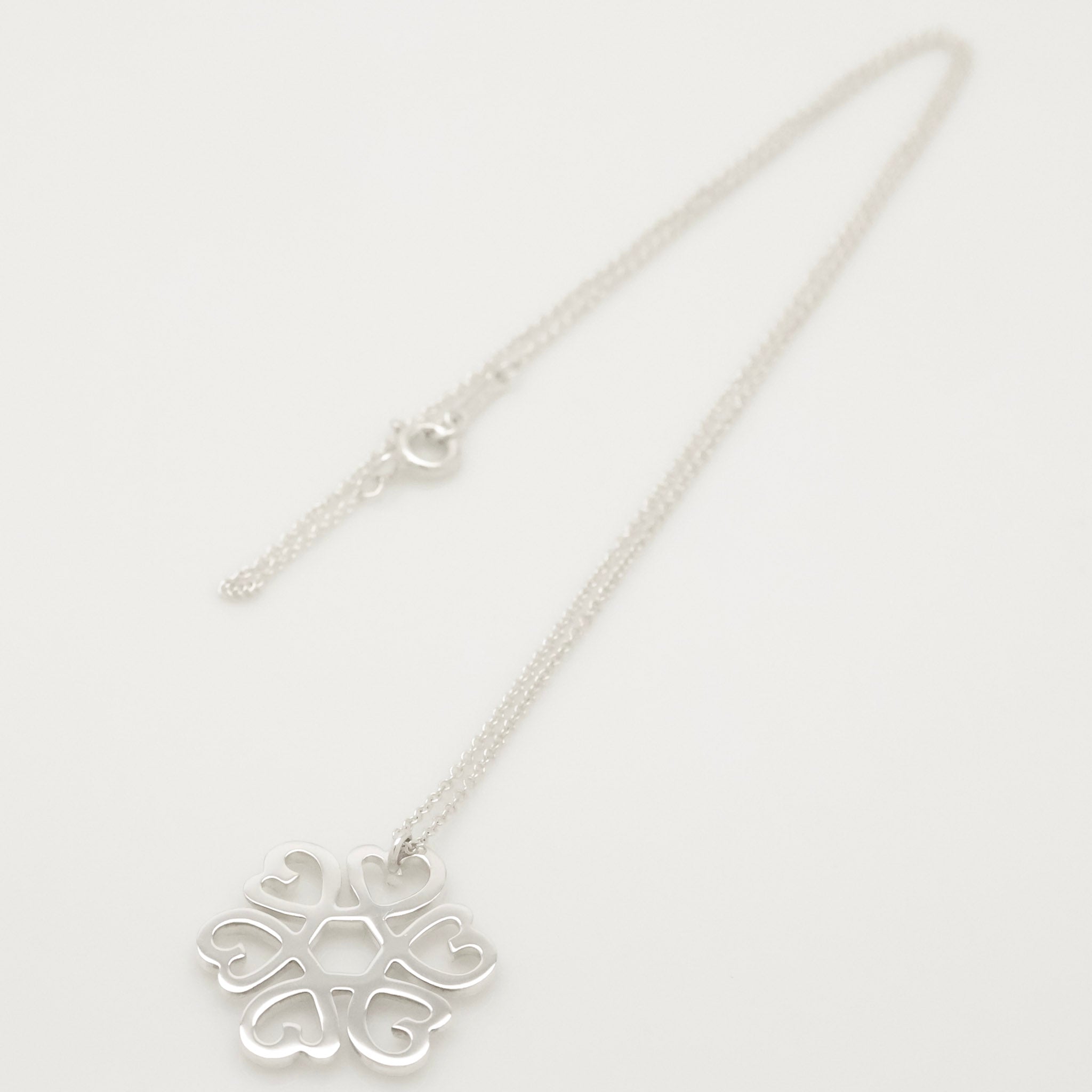 TIFFANY&Co. Clover Loving Heart Necklace Sterling Silver 925