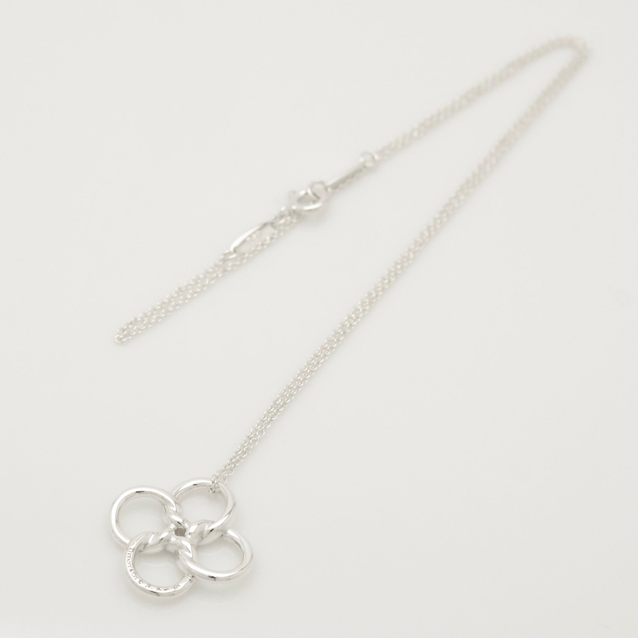 Tiffany & Co. Quadrifoglio Four Leaf Clover Necklace Sterling Silver 925