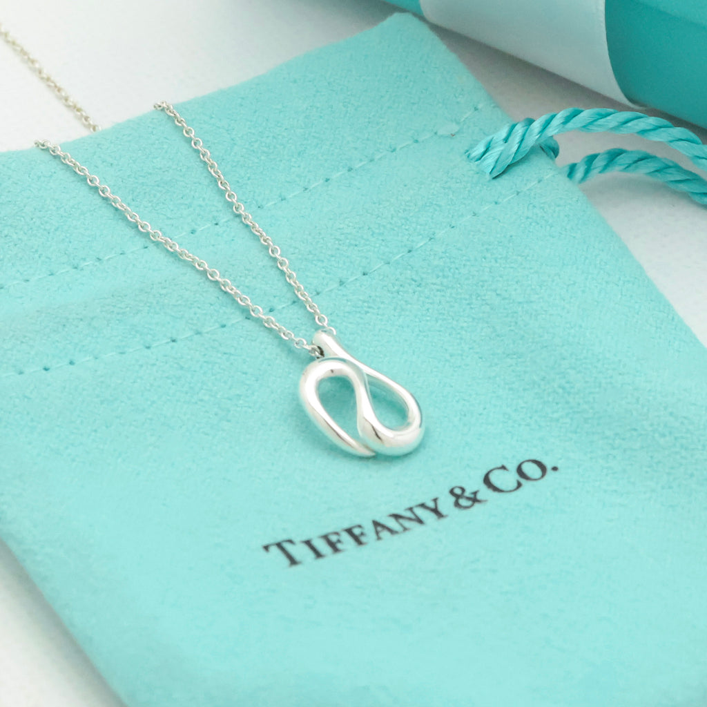 Tiffany & Co. Open Wave Pendant Necklace Sterling Silver 925