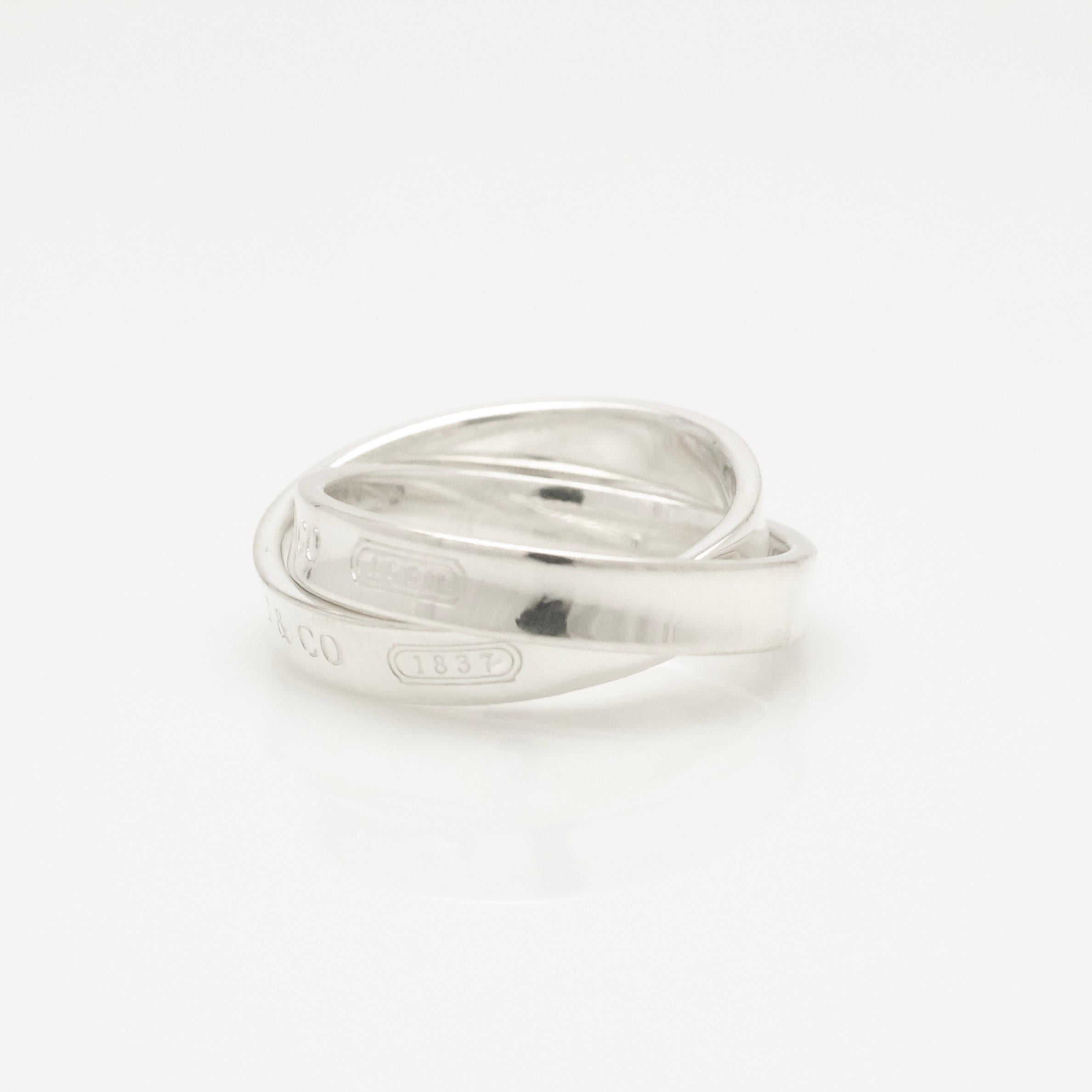 Tiffany & Co. 1837 Interlocking Circles Double Ring  Sterling Silver 925