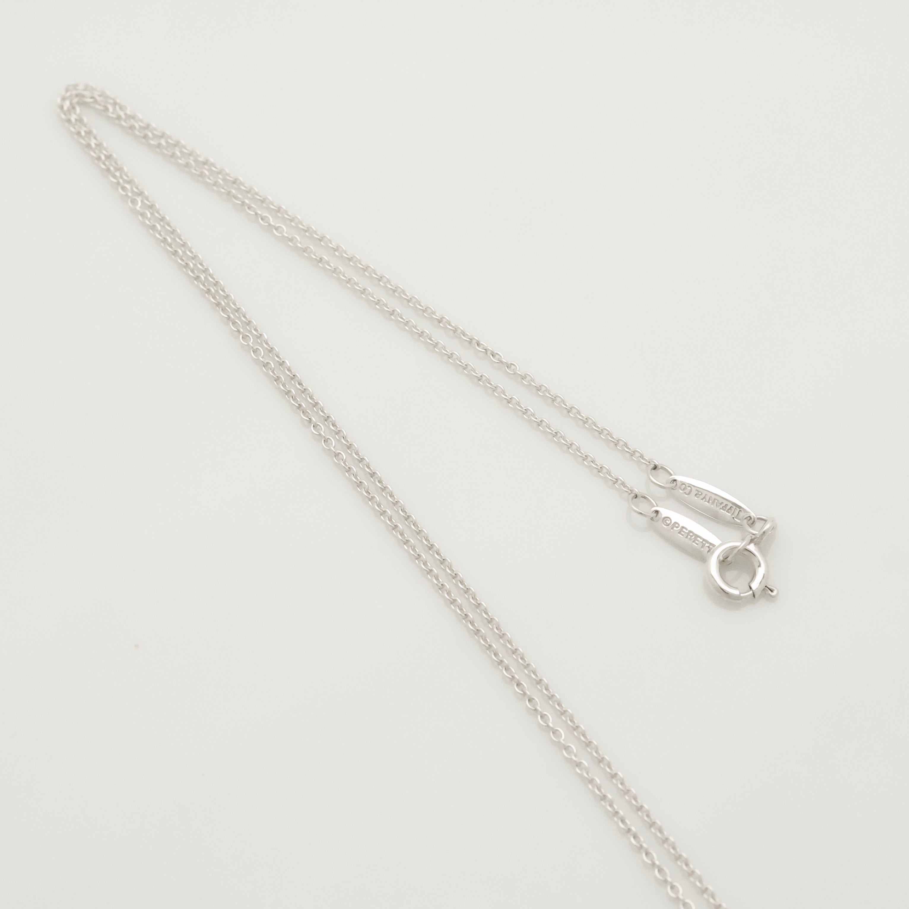 Tiffany & Co. Peretti Teardrop Necklace Pendant  Sterling Silver 925