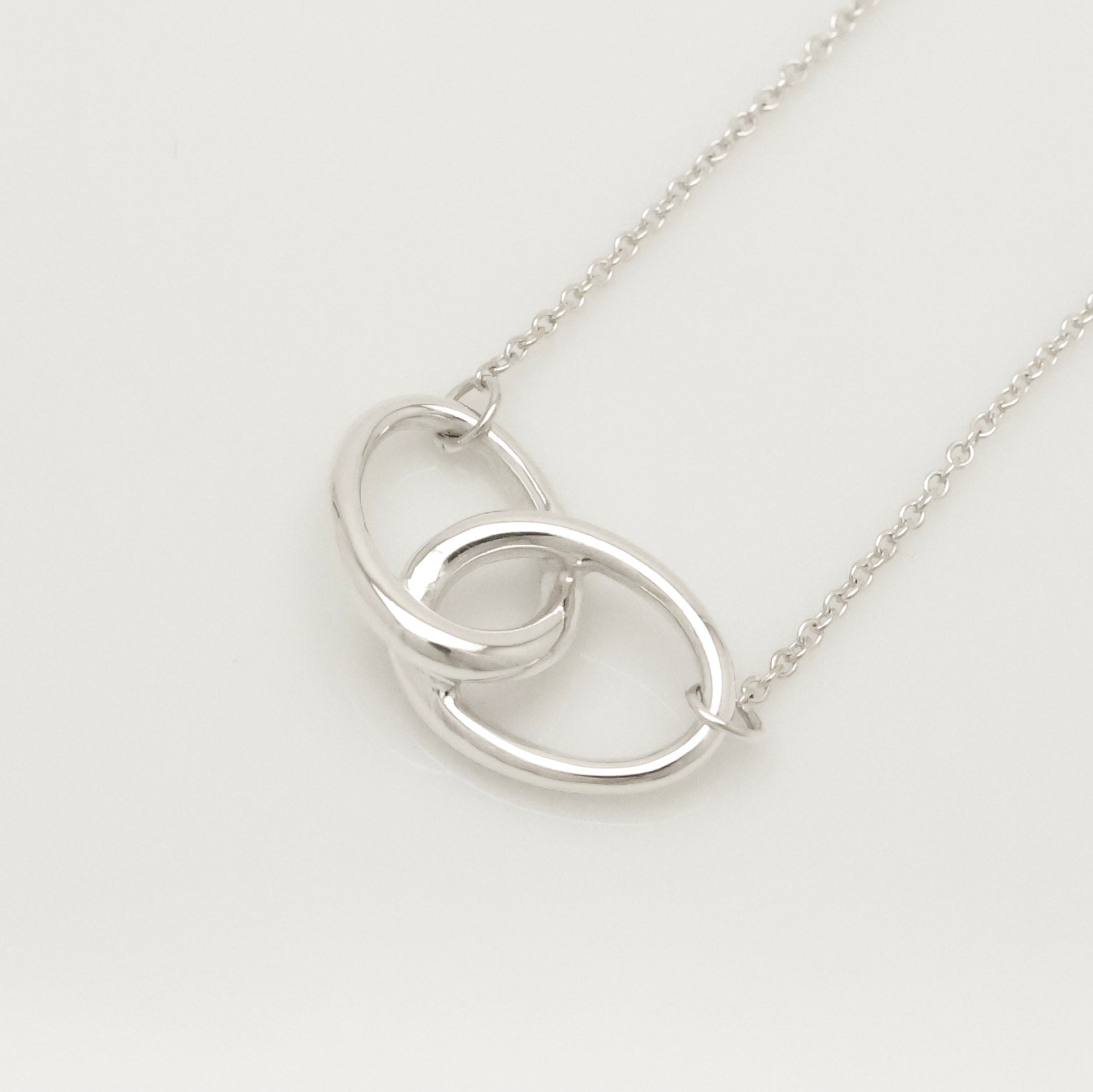 Tiffany & Co. Double Loop Necklace Pendant   Sterling Silver  925