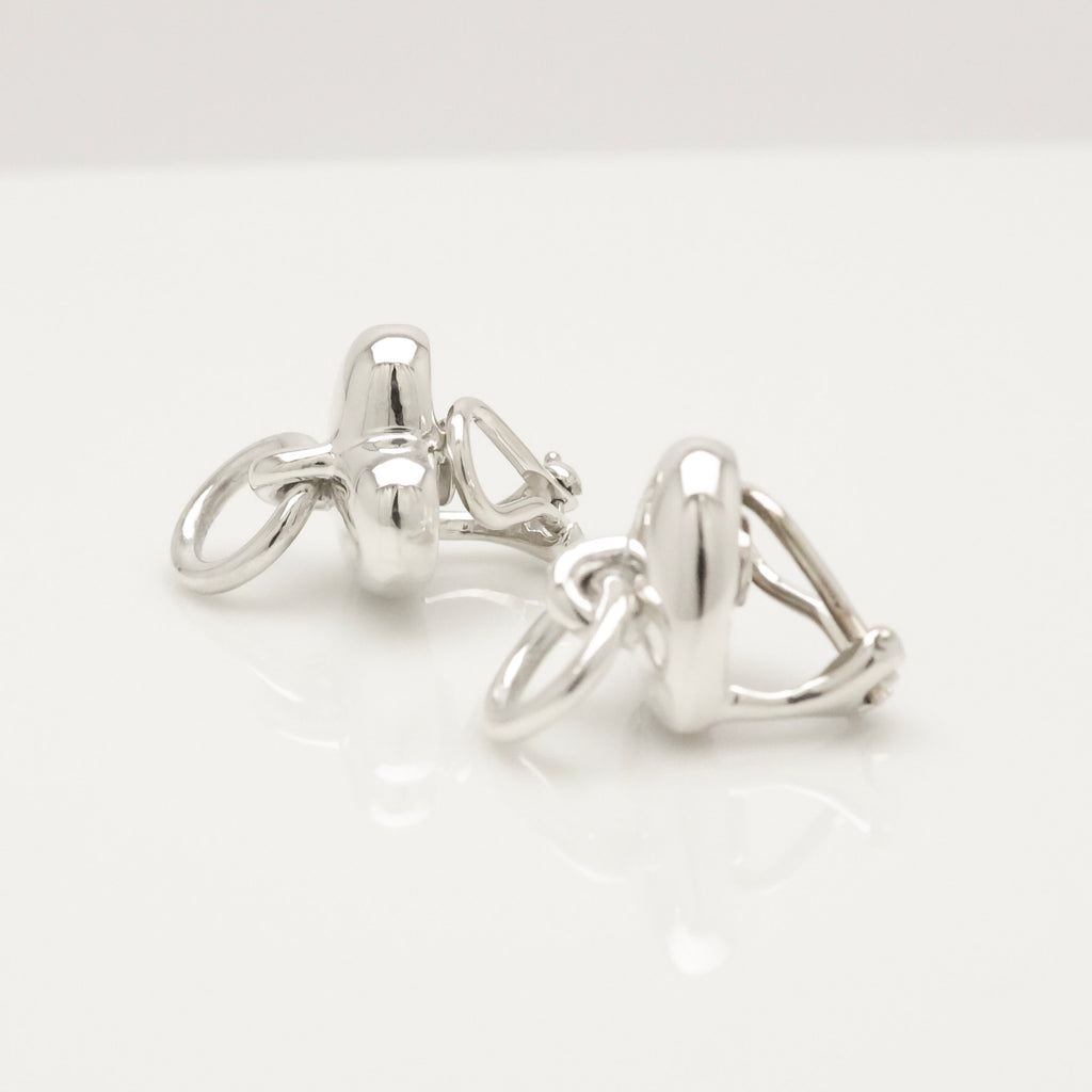 Tiffany & Co. Heart Door Knocker Clip-On Earrings Sterling Silver 925