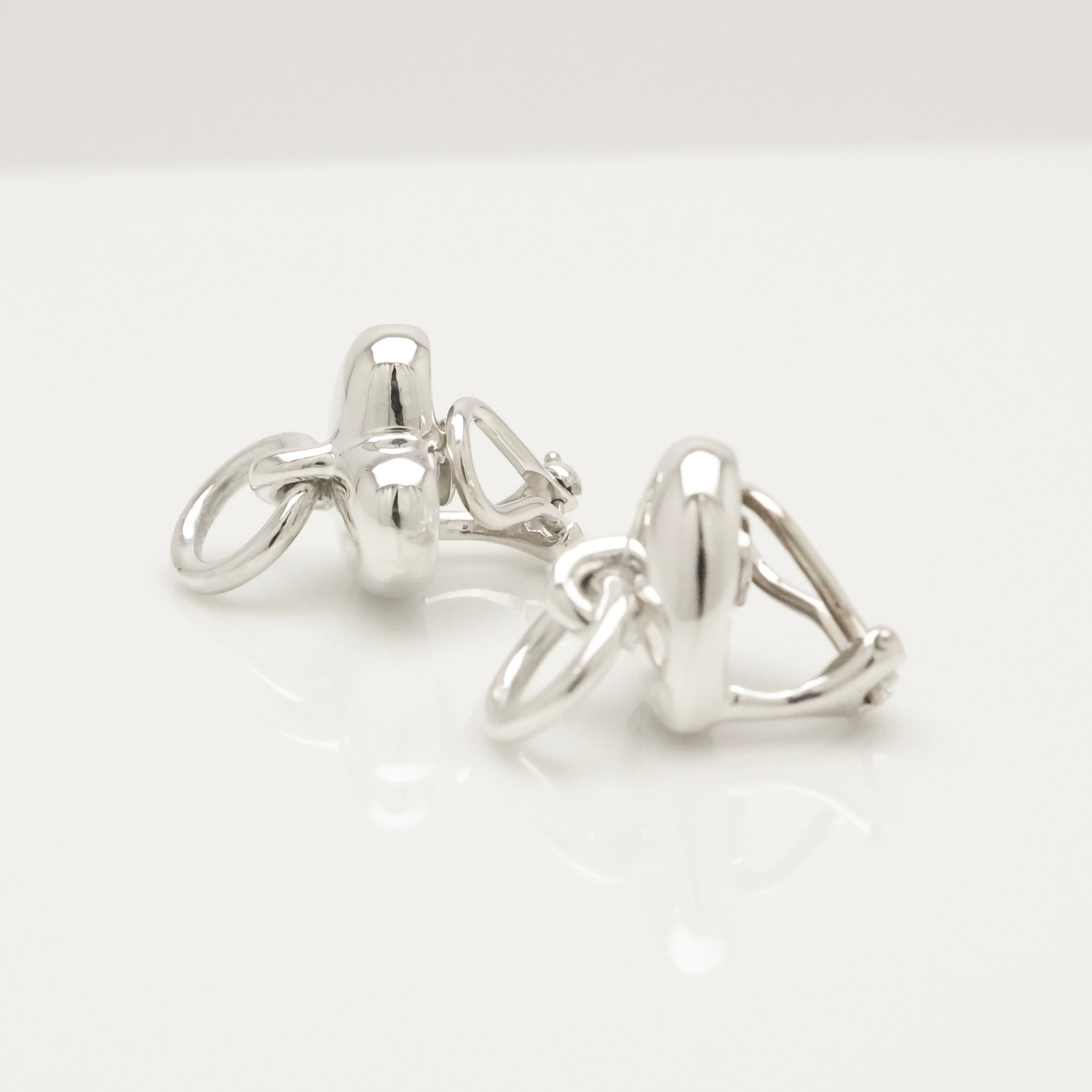 Tiffany & Co. Heart Door Knocker Clip-On Earrings Sterling Silver 925