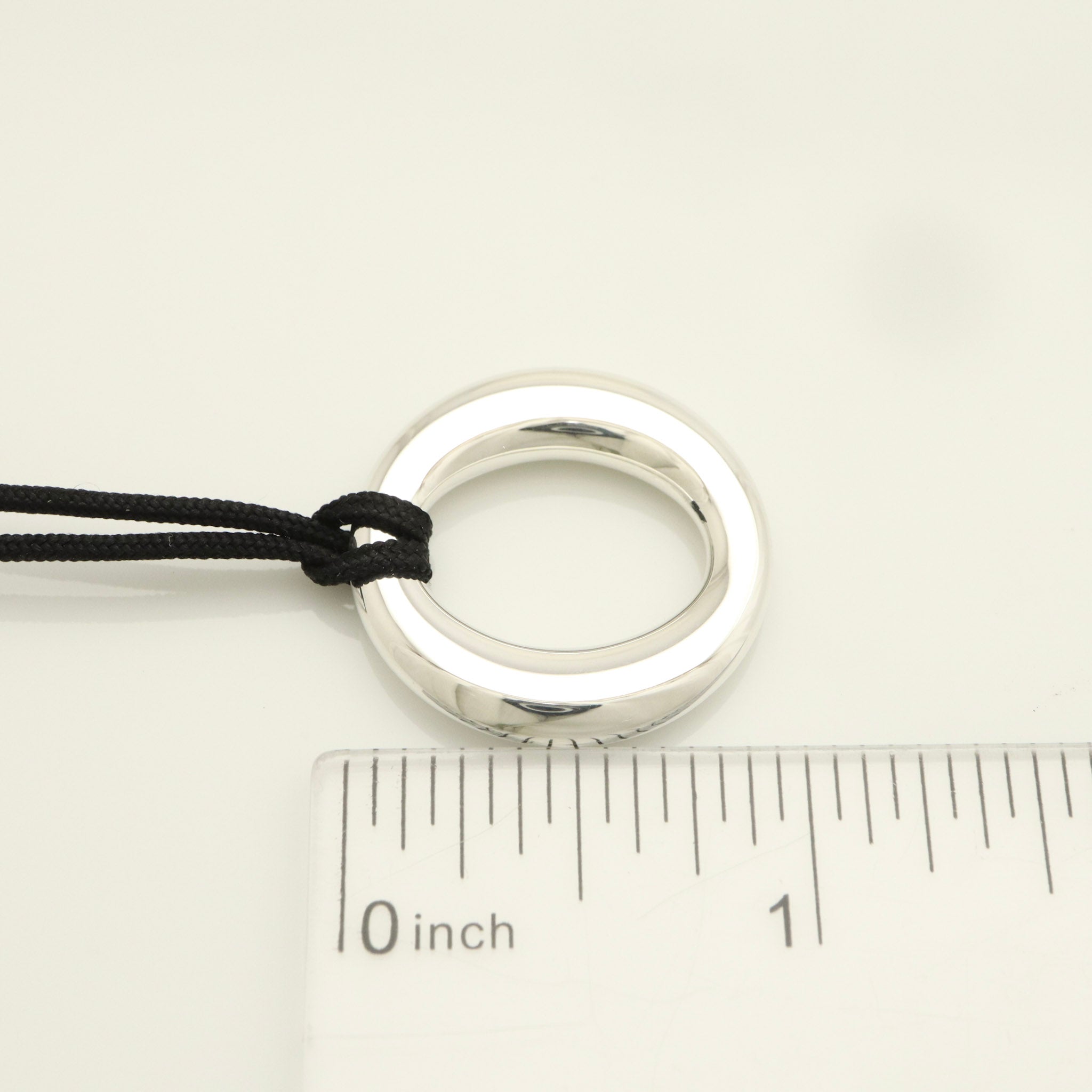  Tiffany & Co. Seviana Silk Cord Necklace Sterling Silver 925
