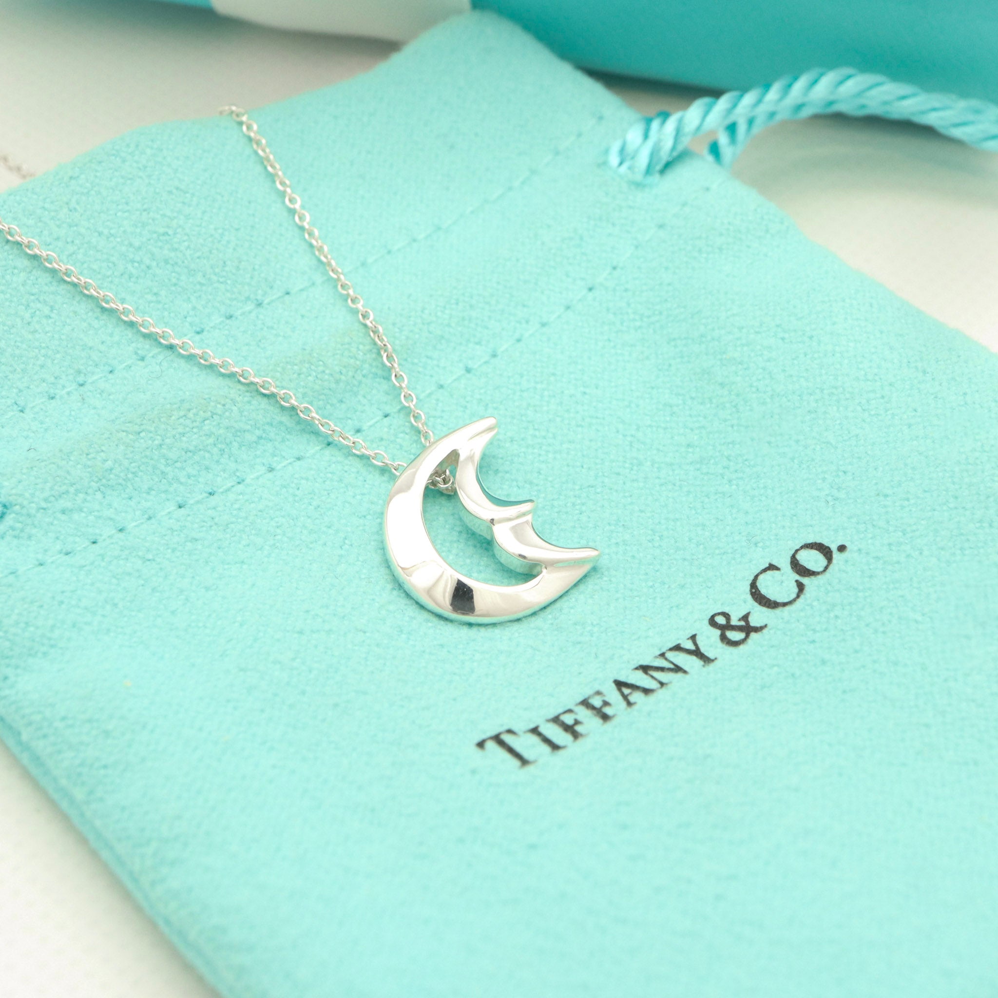 Tiffany & Co. Teardrop Necklace Pendant Sterling Silver 925 