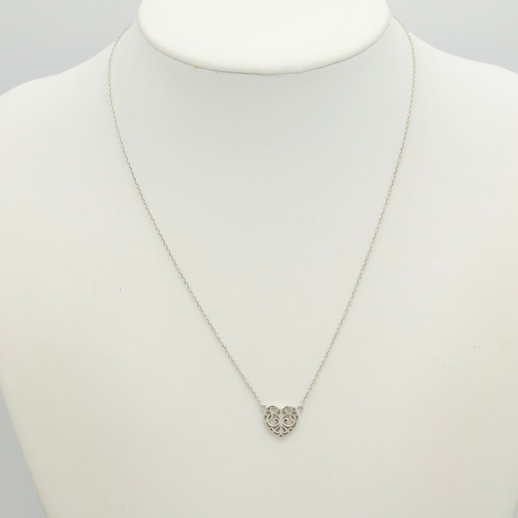 Tiffany & Co. Enchant Heart Pendant Necklace Sterling Silver 925