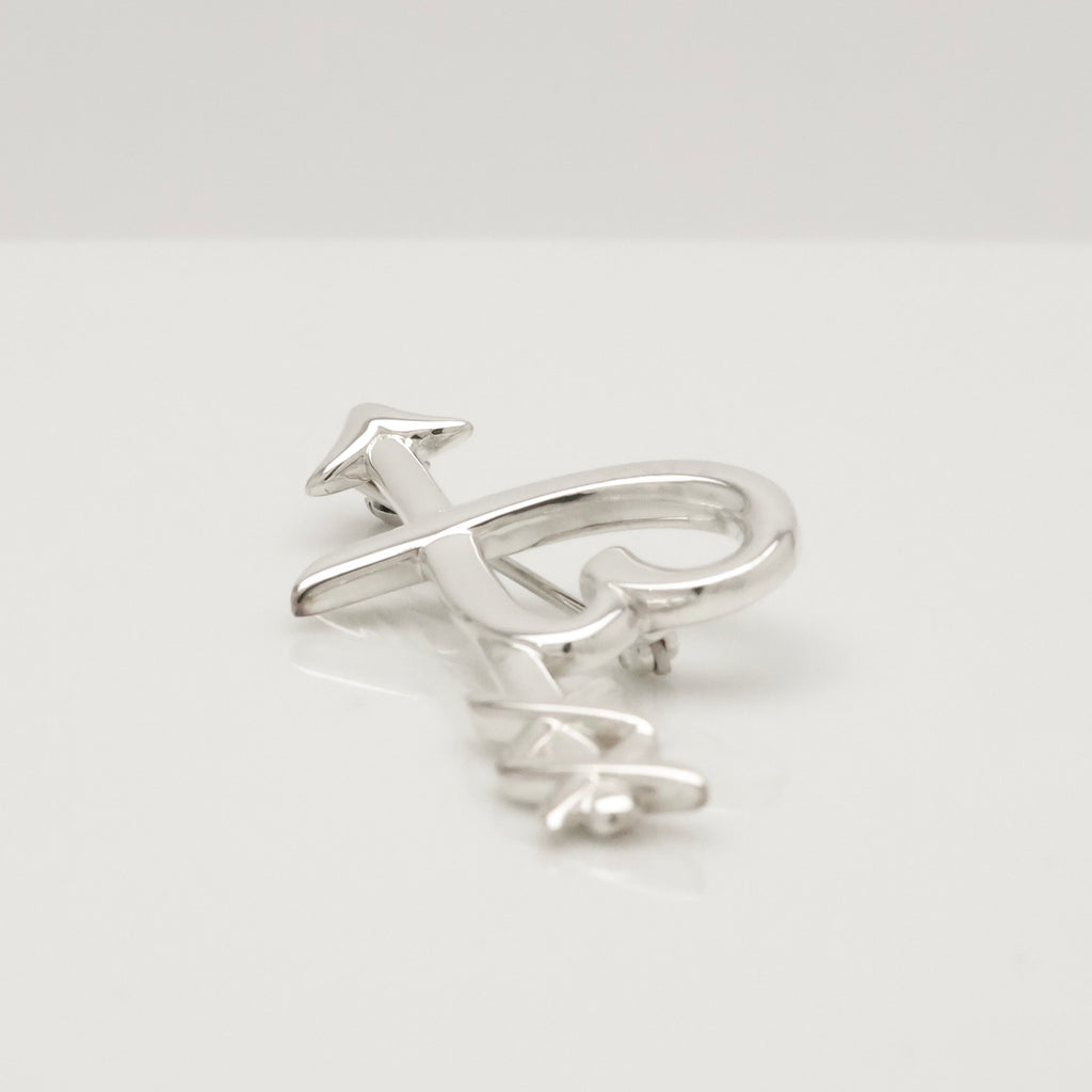 Tiffany & Co. Picasso Loving Heart Arrow Pin Brooch Sterling Silver 925