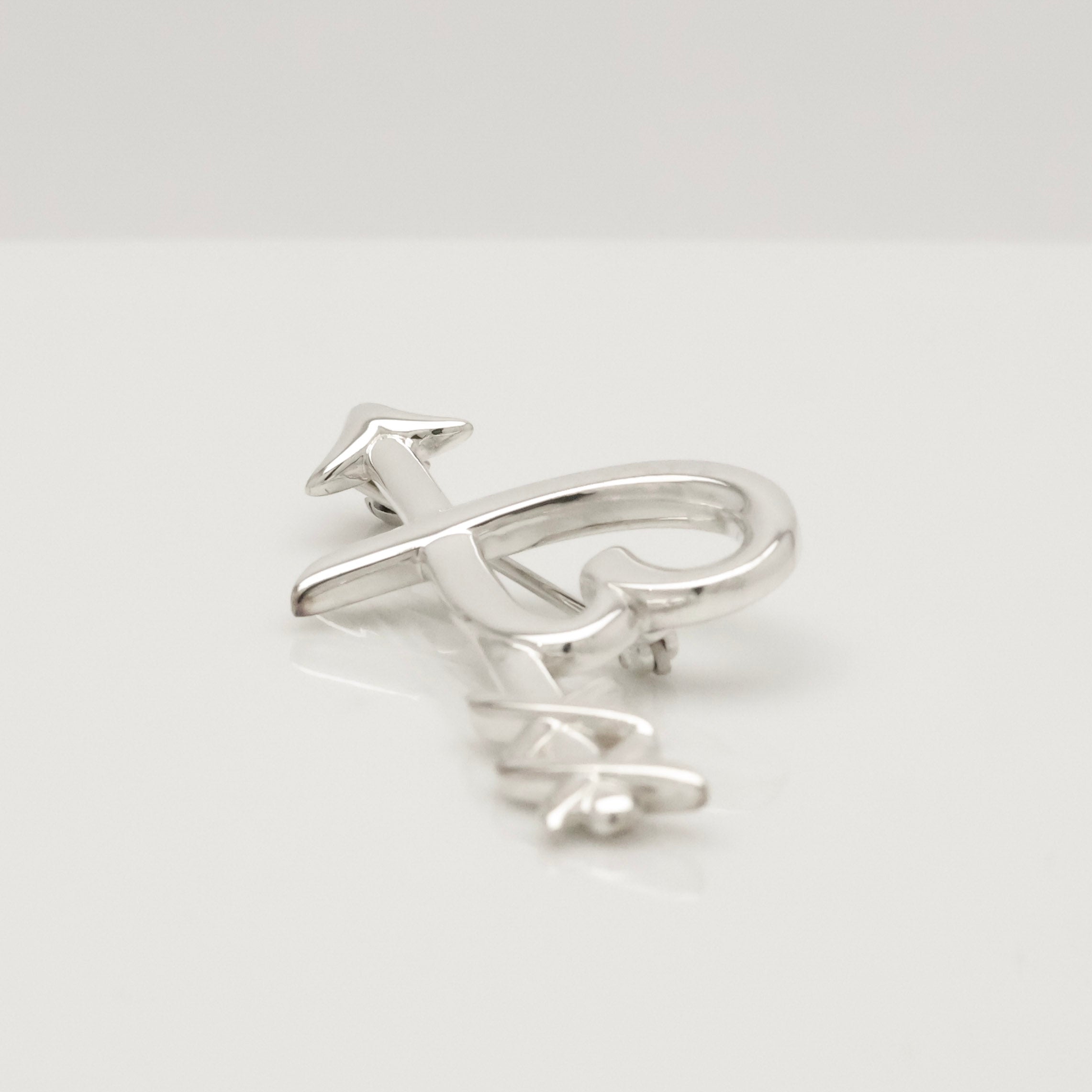 Tiffany & Co. Picasso Loving Heart Arrow Pin Brooch Sterling Silver 925