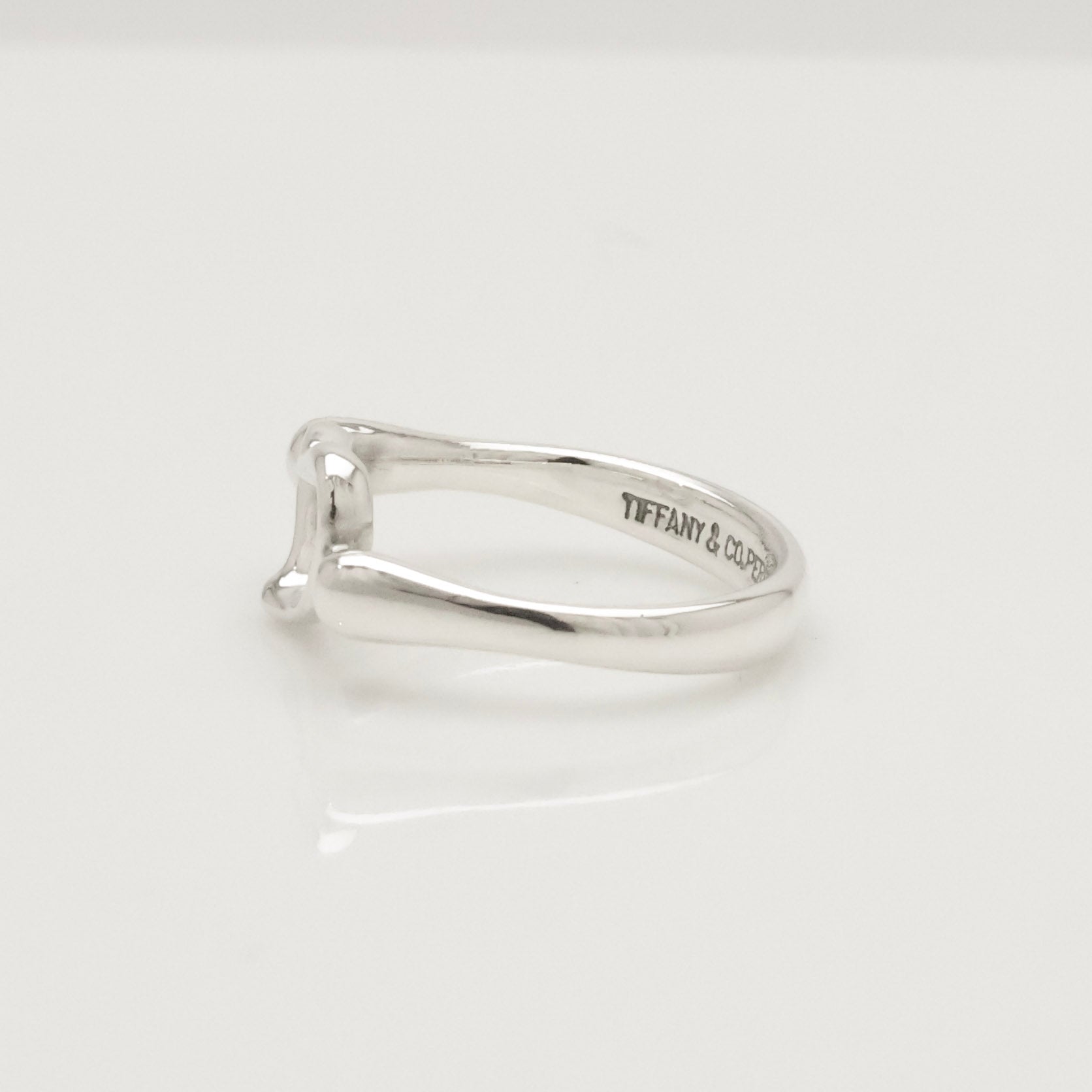 Tiffany & Co. Elsa Peretti Open Heart Ring Sterling Silver 925