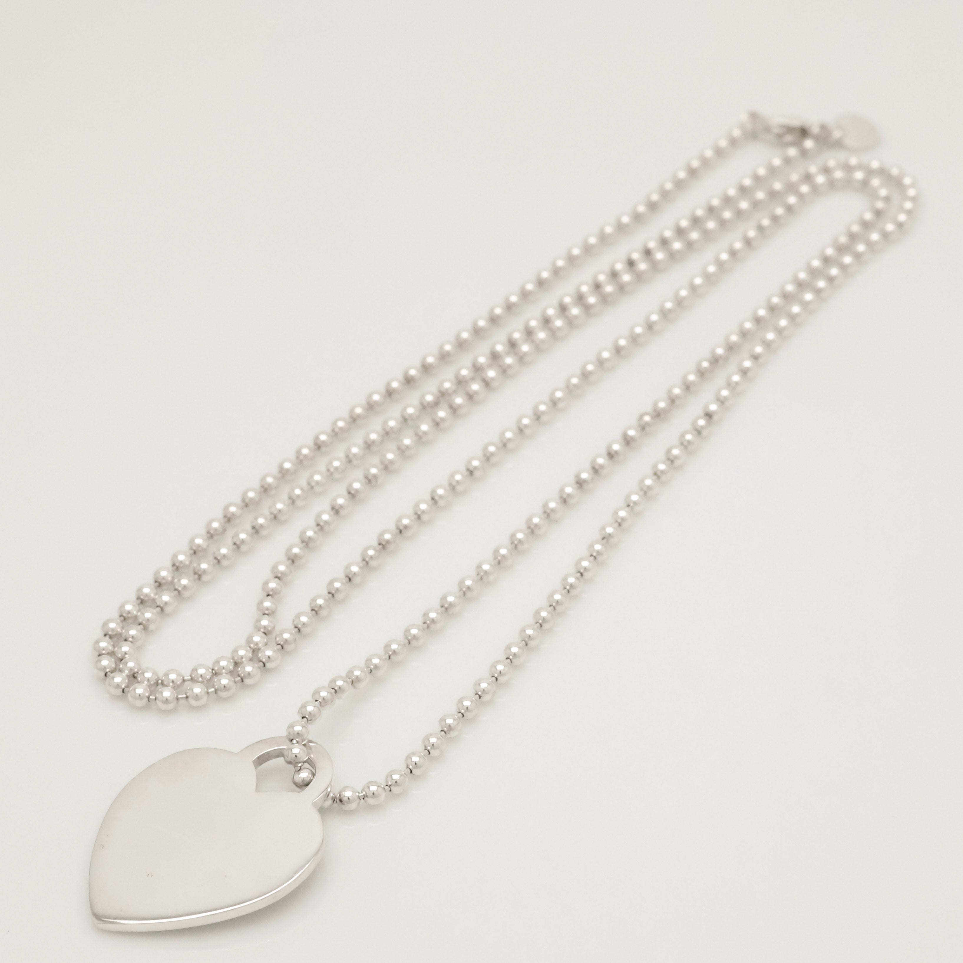TIFFANY&Co. リターントゥ ティファニー ハート タグ ボール チェーン ネックレス AG925