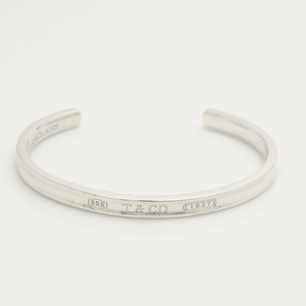 Tiffany & Co. Interlocking Double Loop Bangle Bracelet Sterling Silver 925