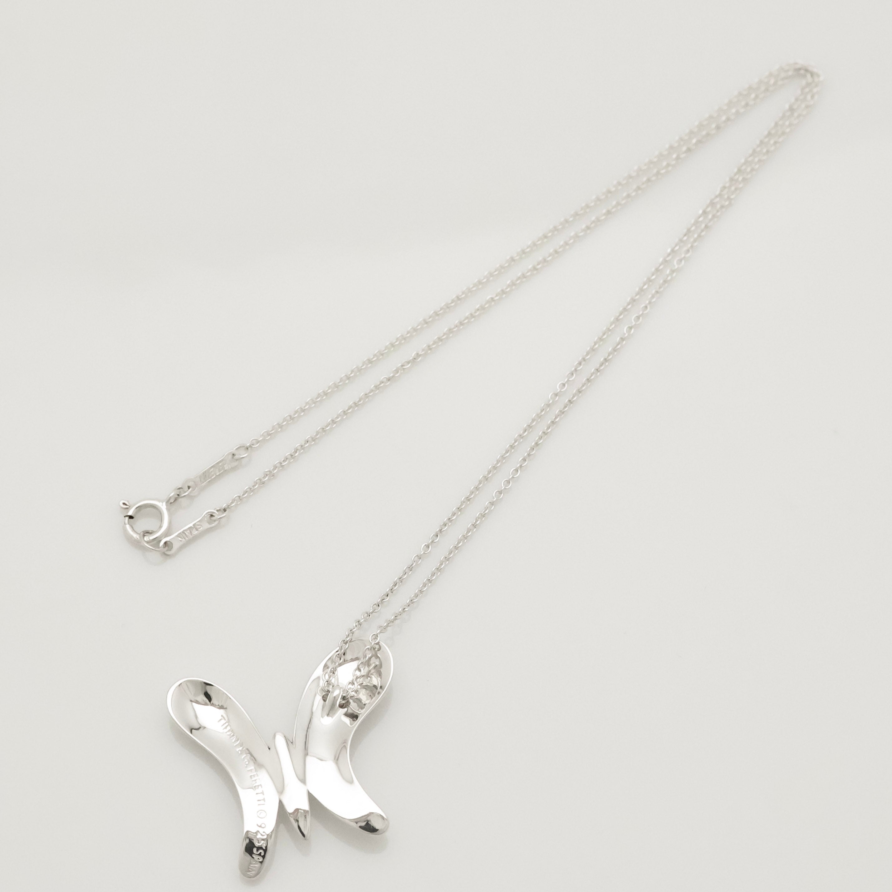 TIFFANY&Co. ラージ バタフライ 蝶 エルサペレッティ ネックレス AG925