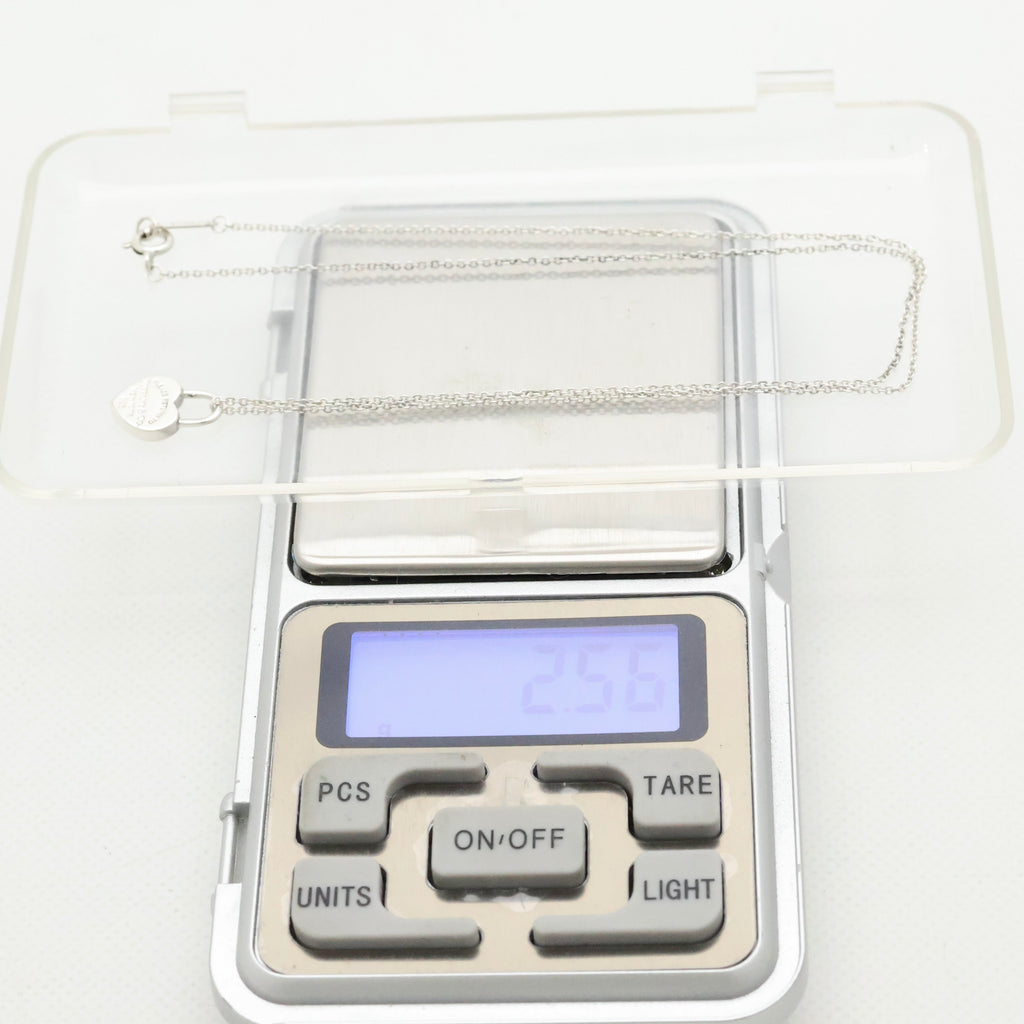  Tiffany & Co. Return to Mini Heart Lock Padlock Necklace  Sterling Silver 925